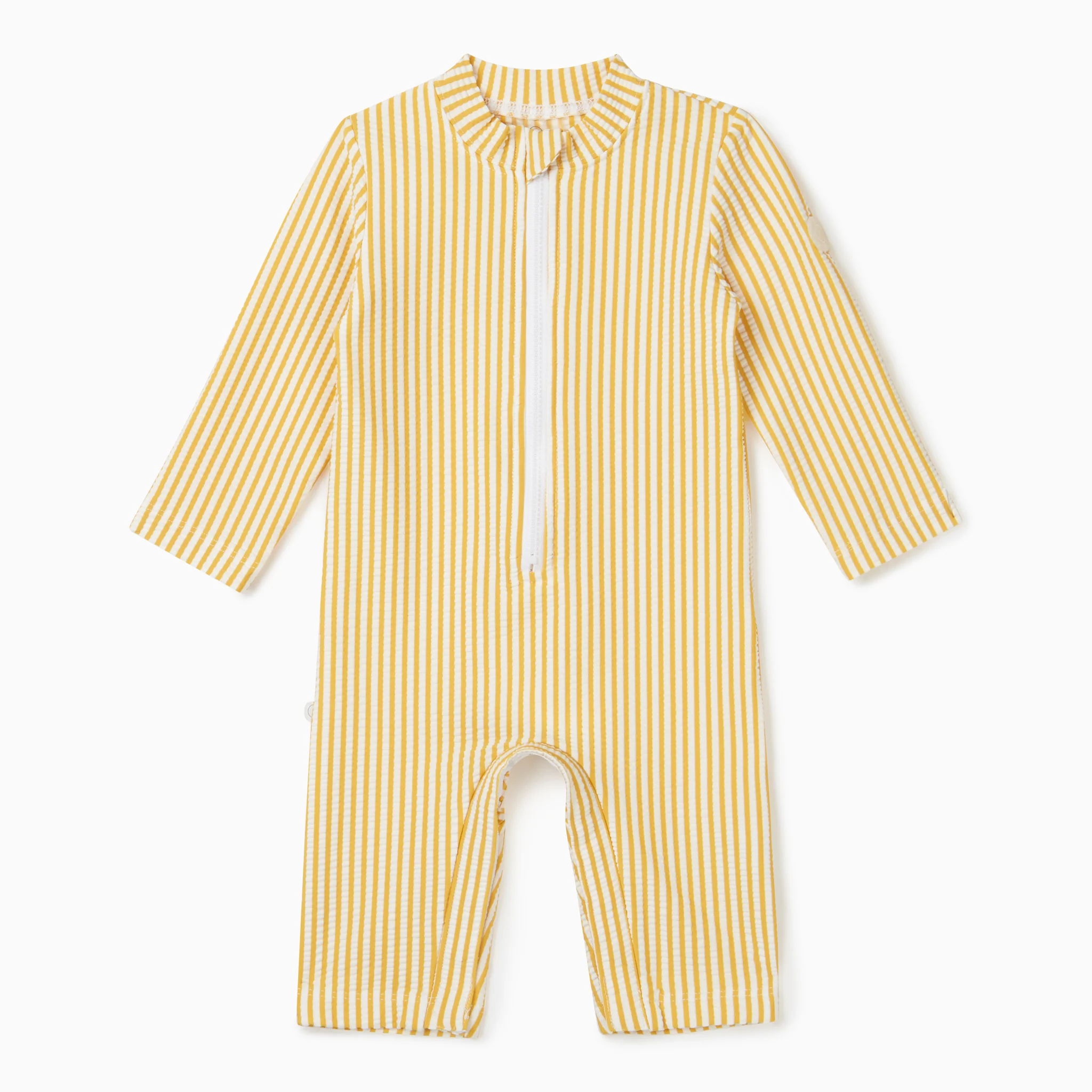 Seersucker Mustard Stripe Sun Safe Suit - Image 2