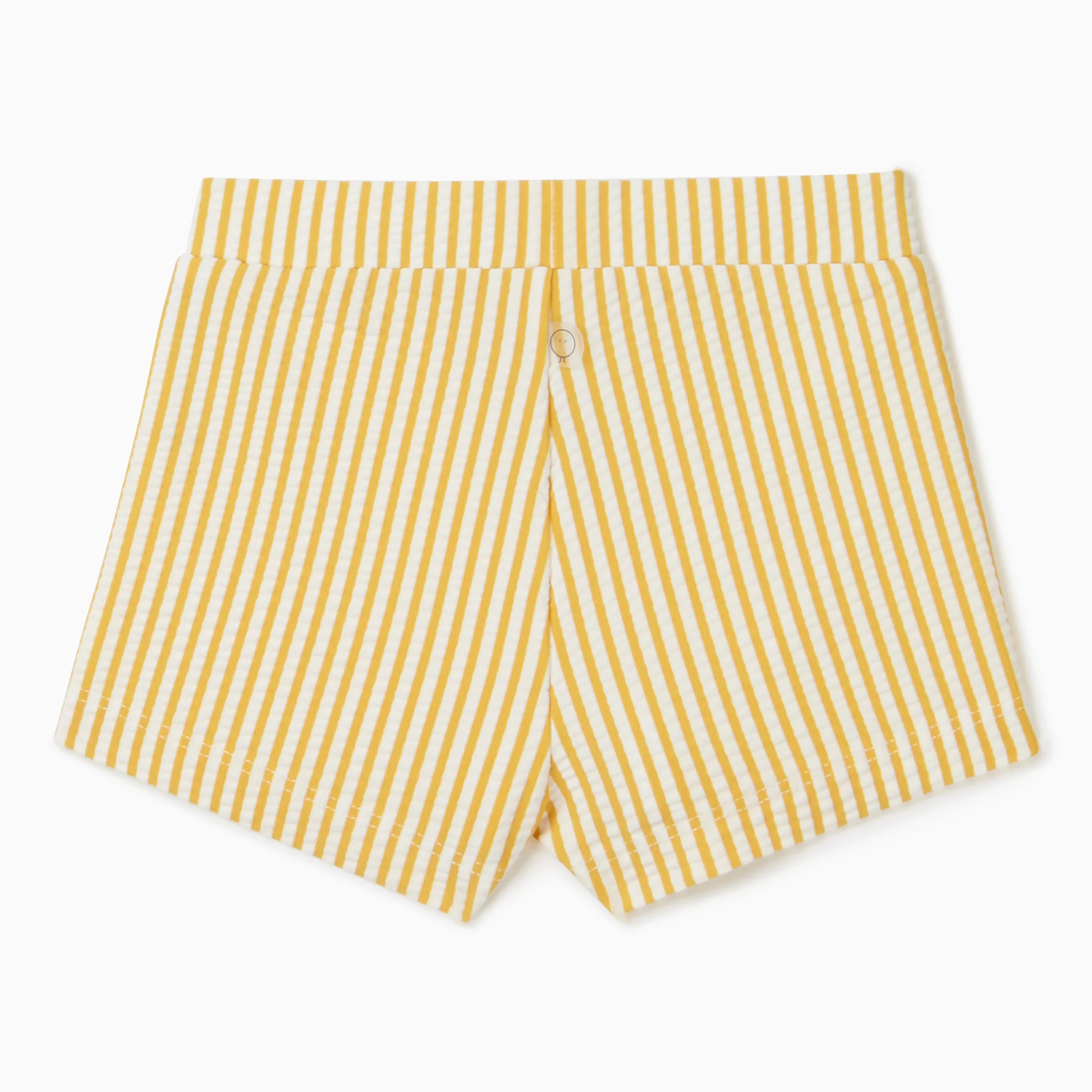 Seersucker Mustard Stripe Swim Shorts - Image 2