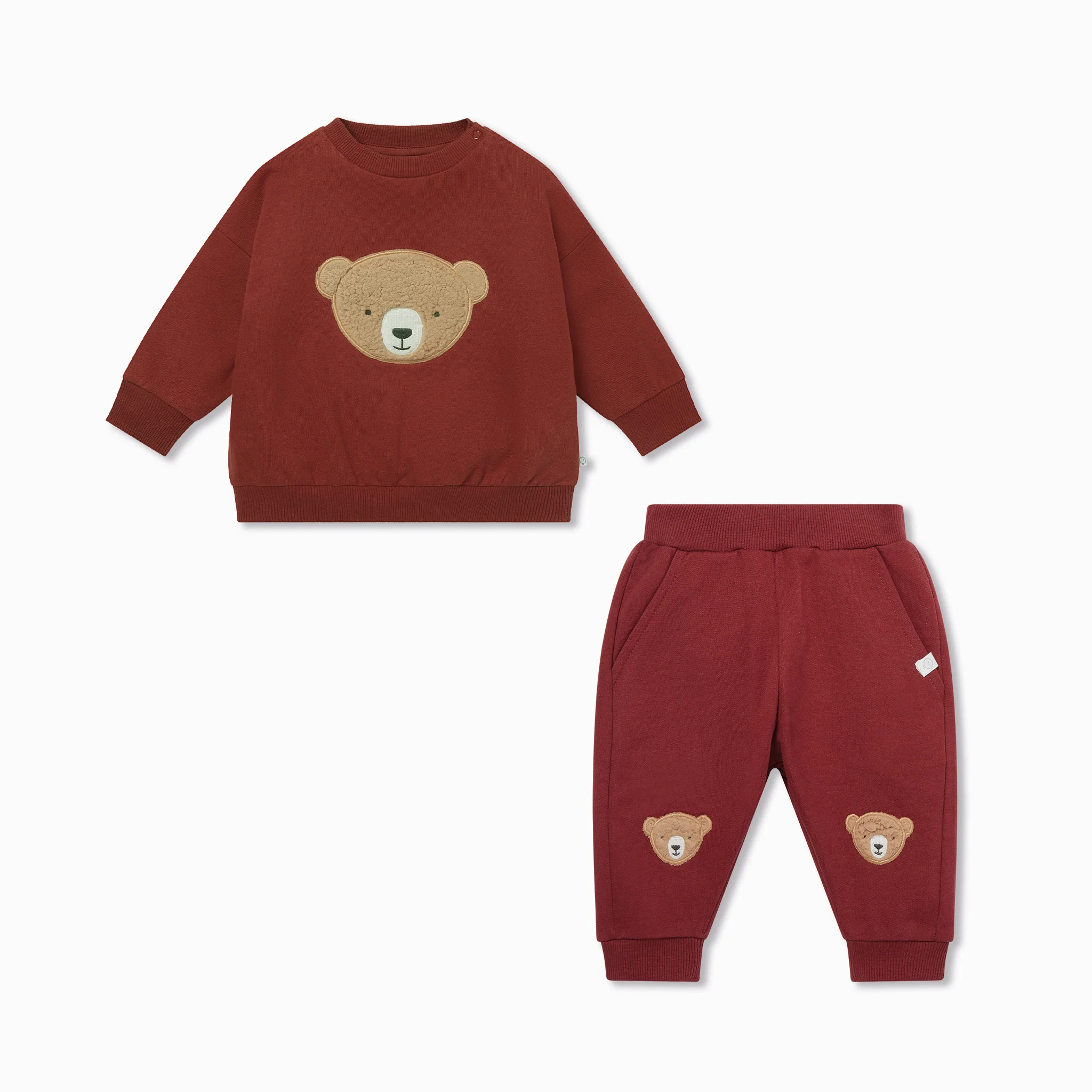 Sherpa Bear Sweatshirt & Joggers Outfit - Image 2