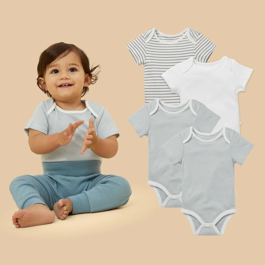 Short Sleeve Bodysuit 4 Pack - Image 3