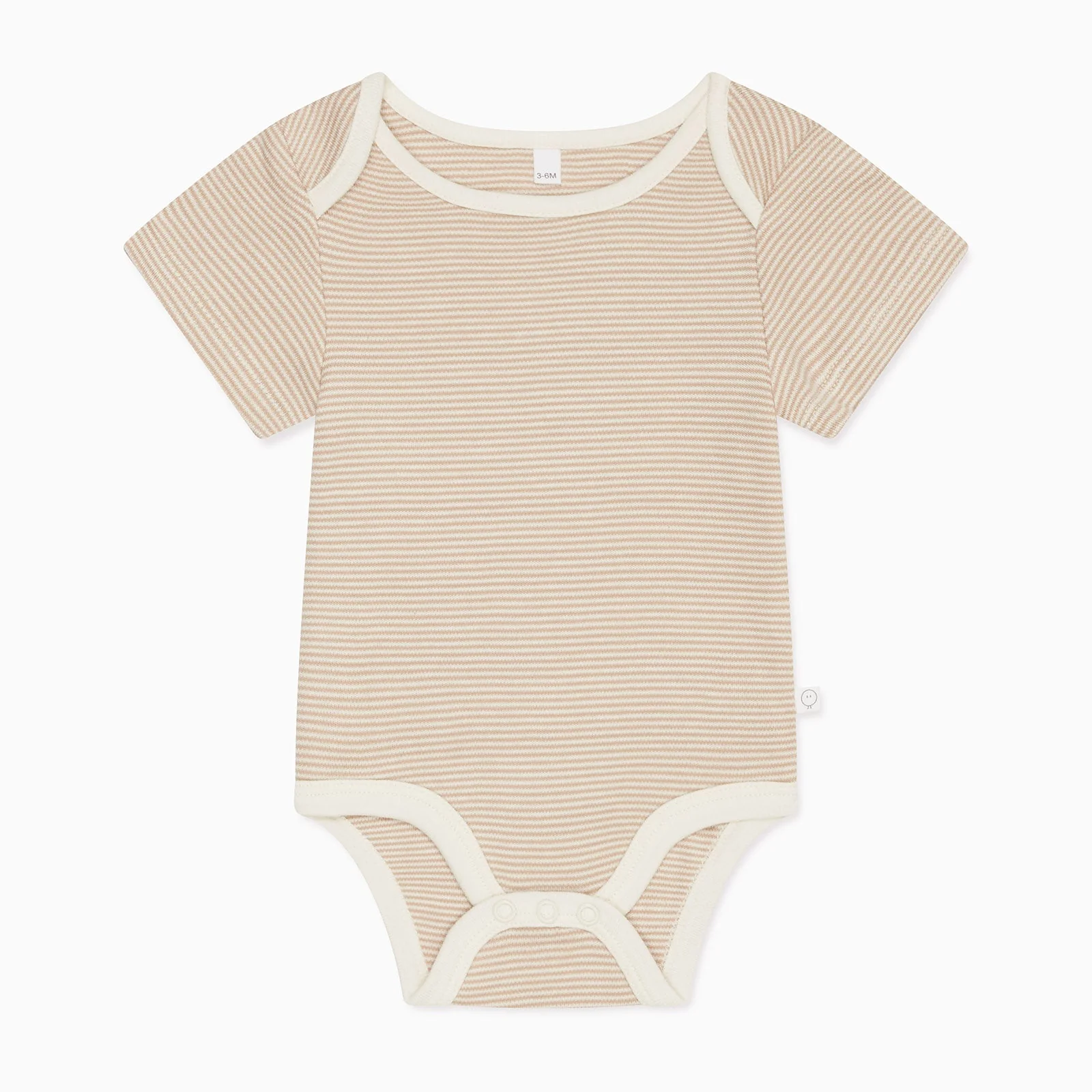 Short Sleeve Bodysuit - Oatmeal Stripe