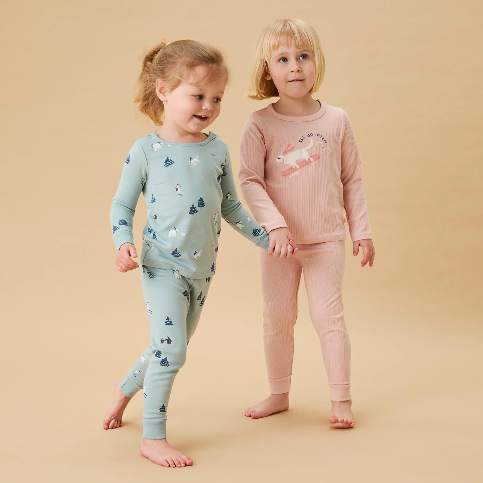 Ski Pyjamas & Ski Dog Ribbed Pyjamas 2 Pack