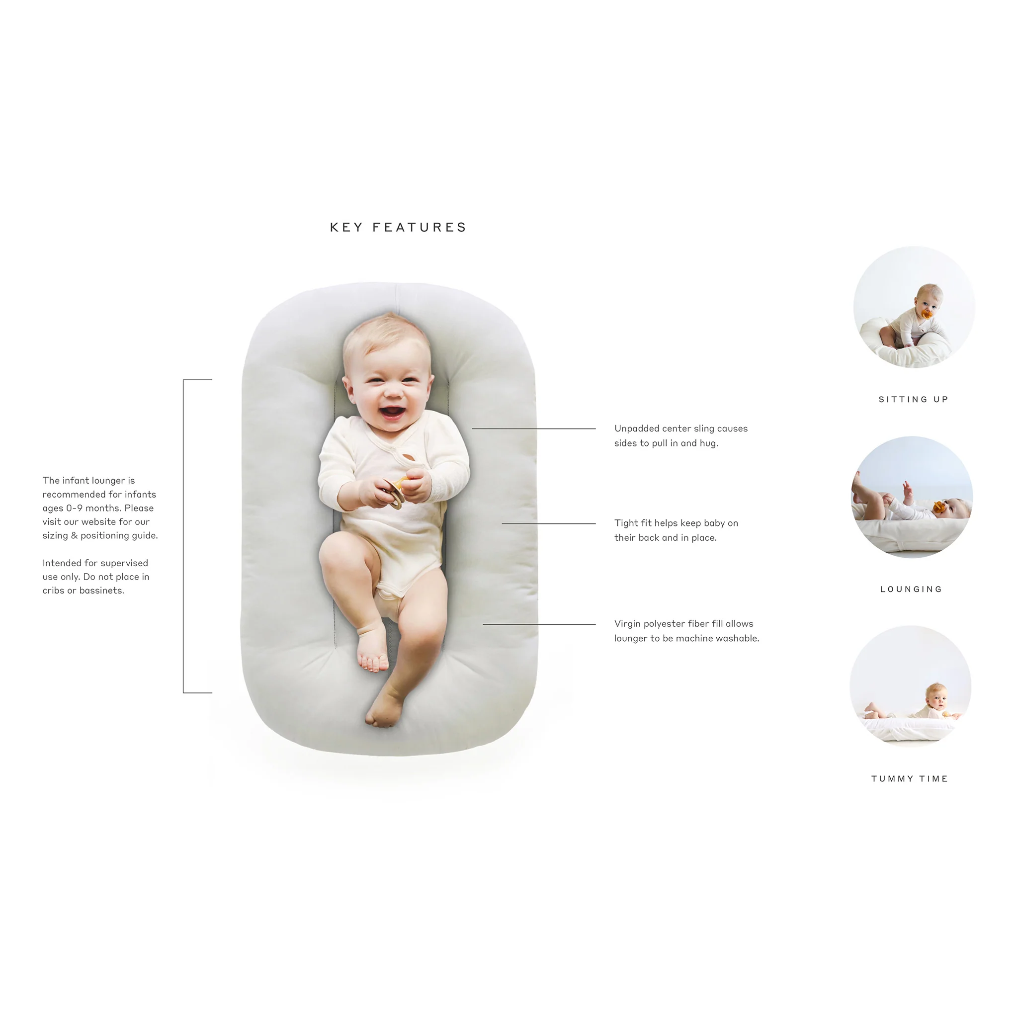 Snuggle Me Organic Natural Infant Lounger - Image 5