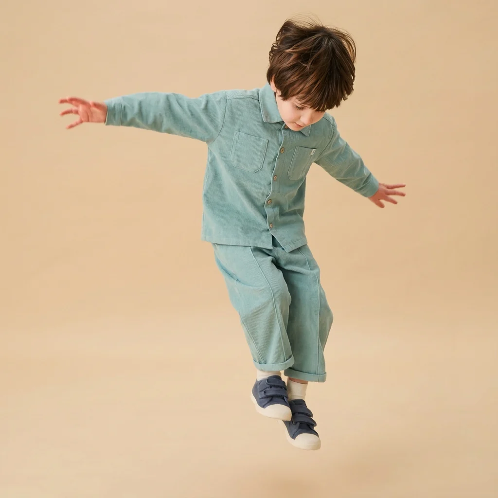 Soft Corduroy Oversized Shirt & Trousers Outfit