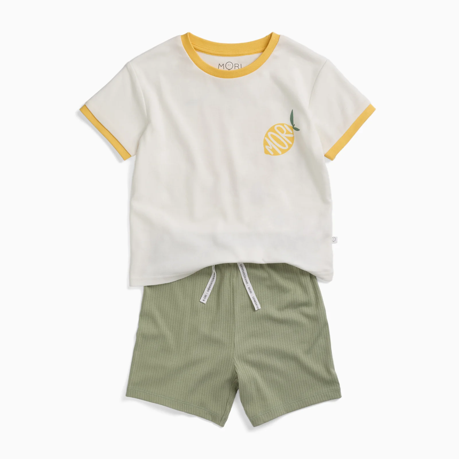 Squeeze of Sunshine Oversized T-Shirt & Ribbed Shorts Outfit