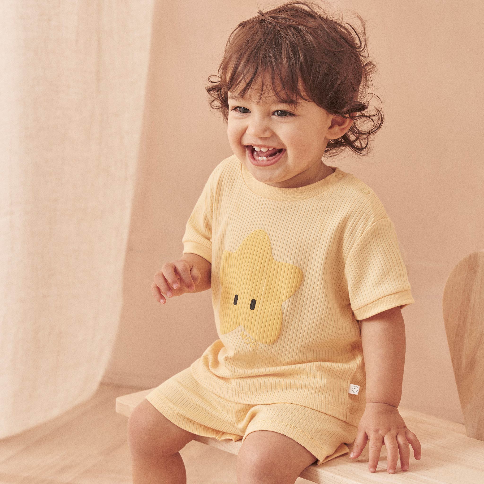 Star Ribbed Short Sleeve T-Shirt & Shorts Outfit - Image 7