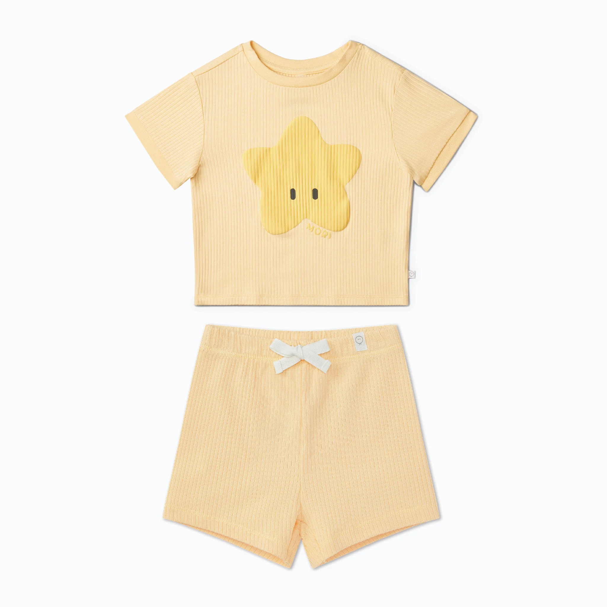Star Ribbed Short Sleeve T-Shirt & Shorts Outfit - Image 8