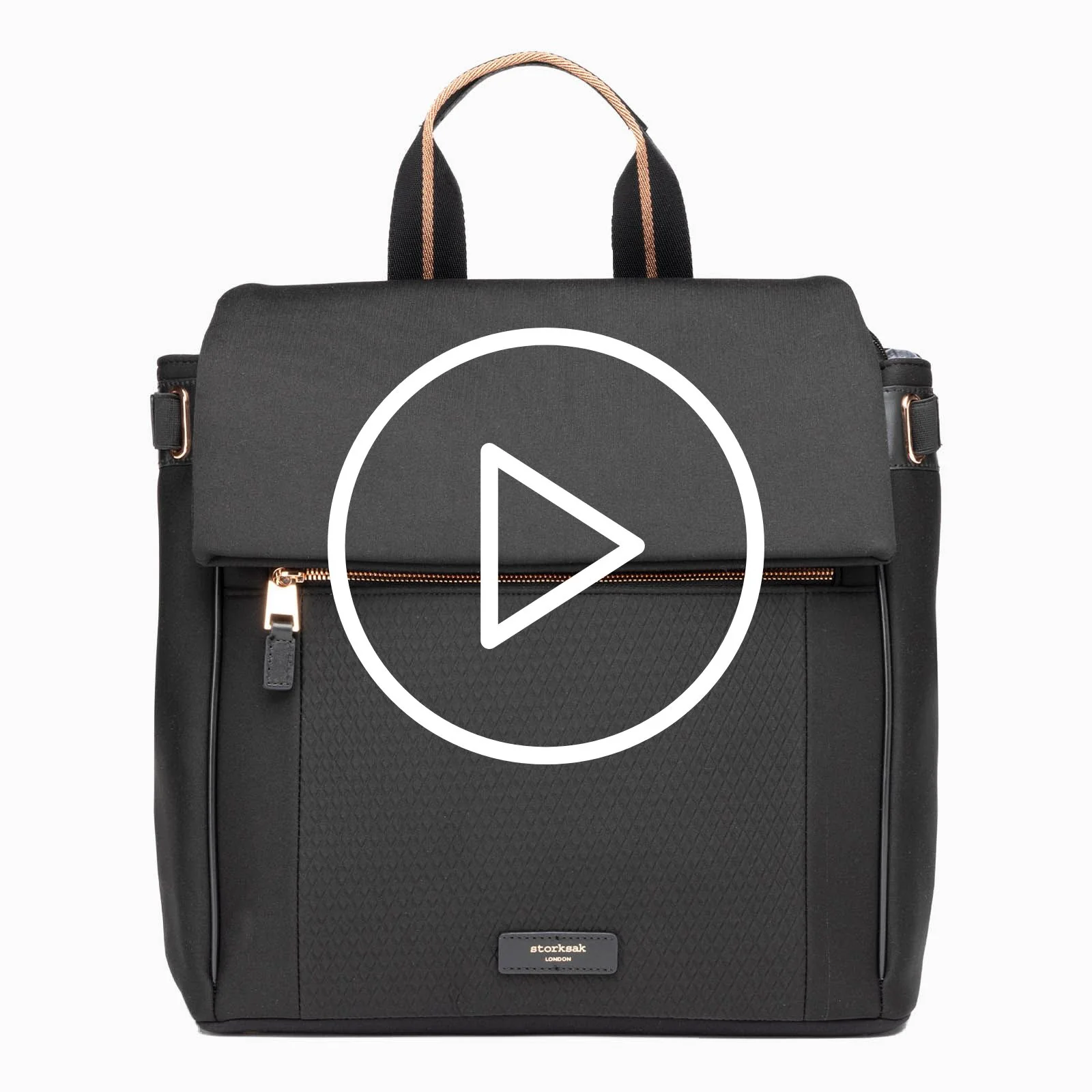 Storksak St James Scuba Changing Bag - Black & Rose Gold - Image 9