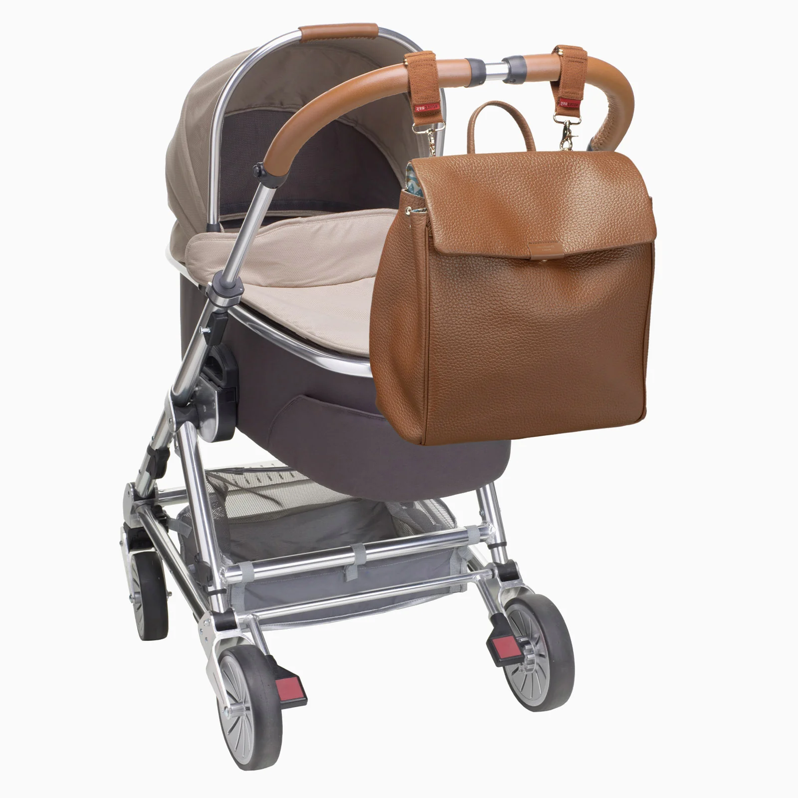 Storksak St James Changing Bag Leather - Tan - Image 5