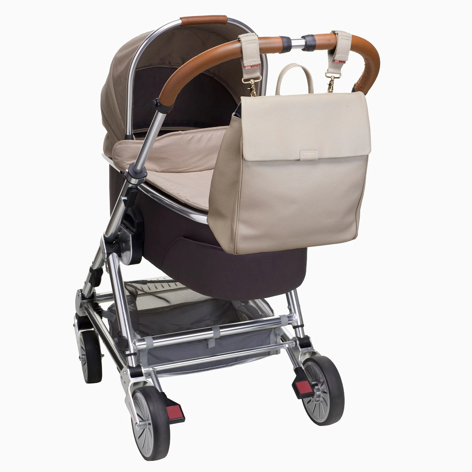 Storksak St James Changing Bag Leather - Taupe - Image 4