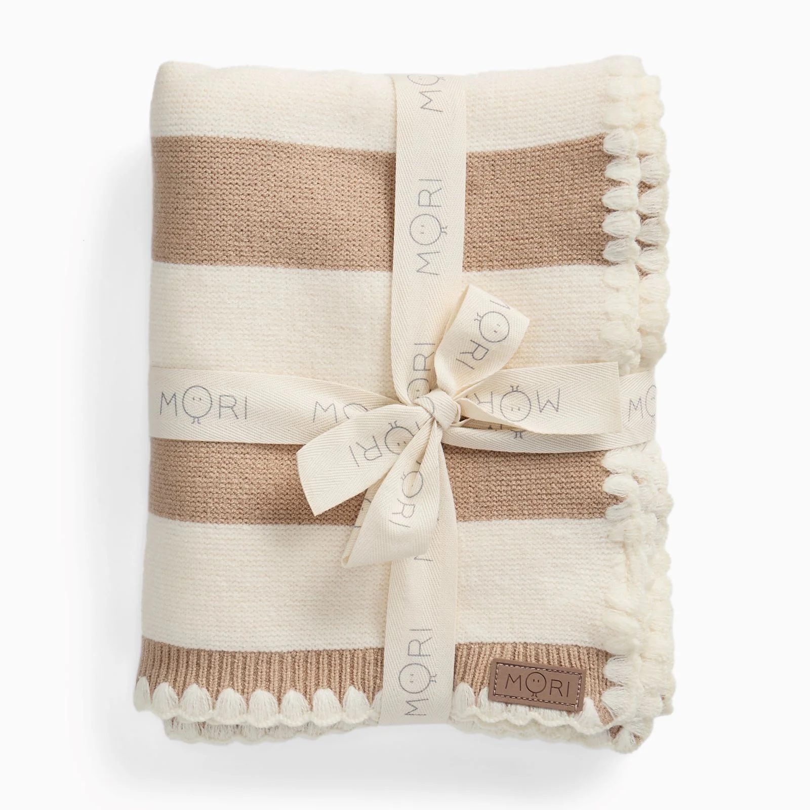 Striped Blanket with Embroidery Stitch