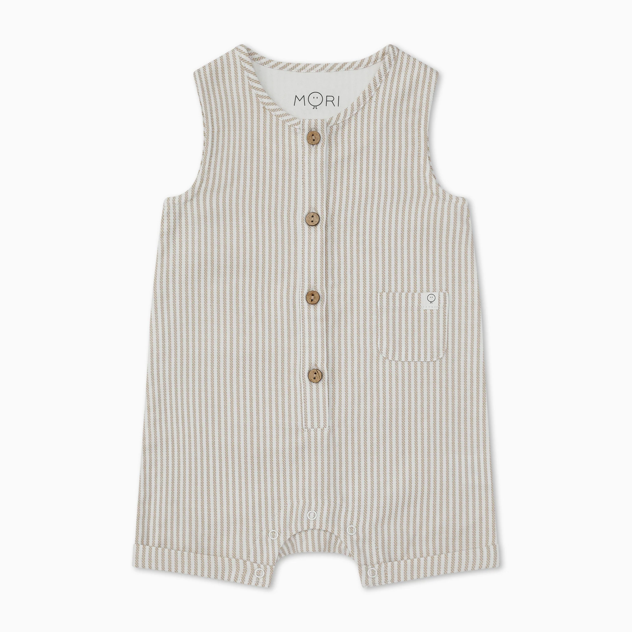 Striped Organic Cotton Beach Romper - Image 2