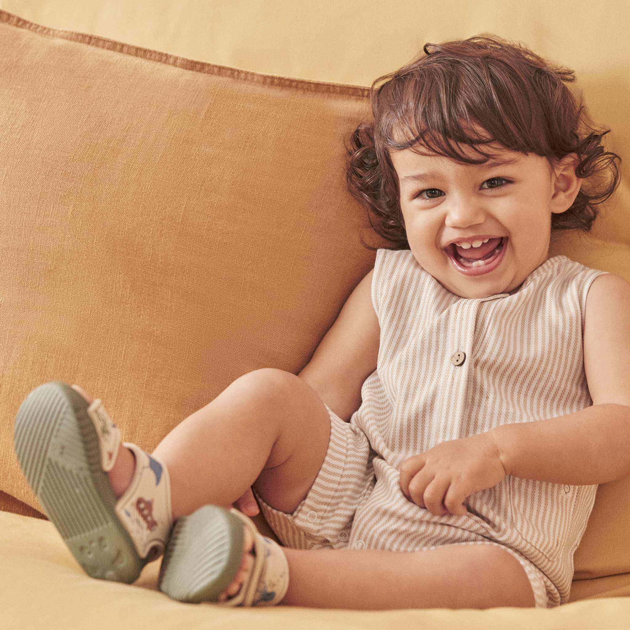 Striped Organic Cotton Beach Romper - Image 3