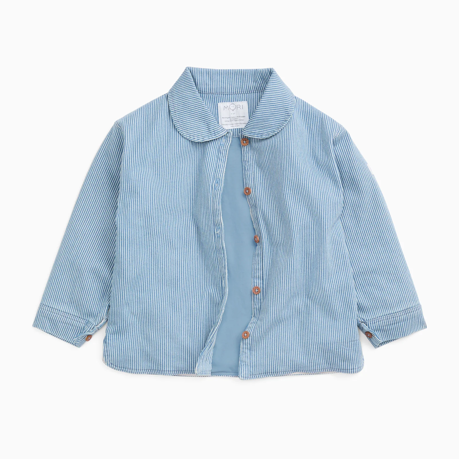 Striped Soft Padded Denim Jacket - Image 3