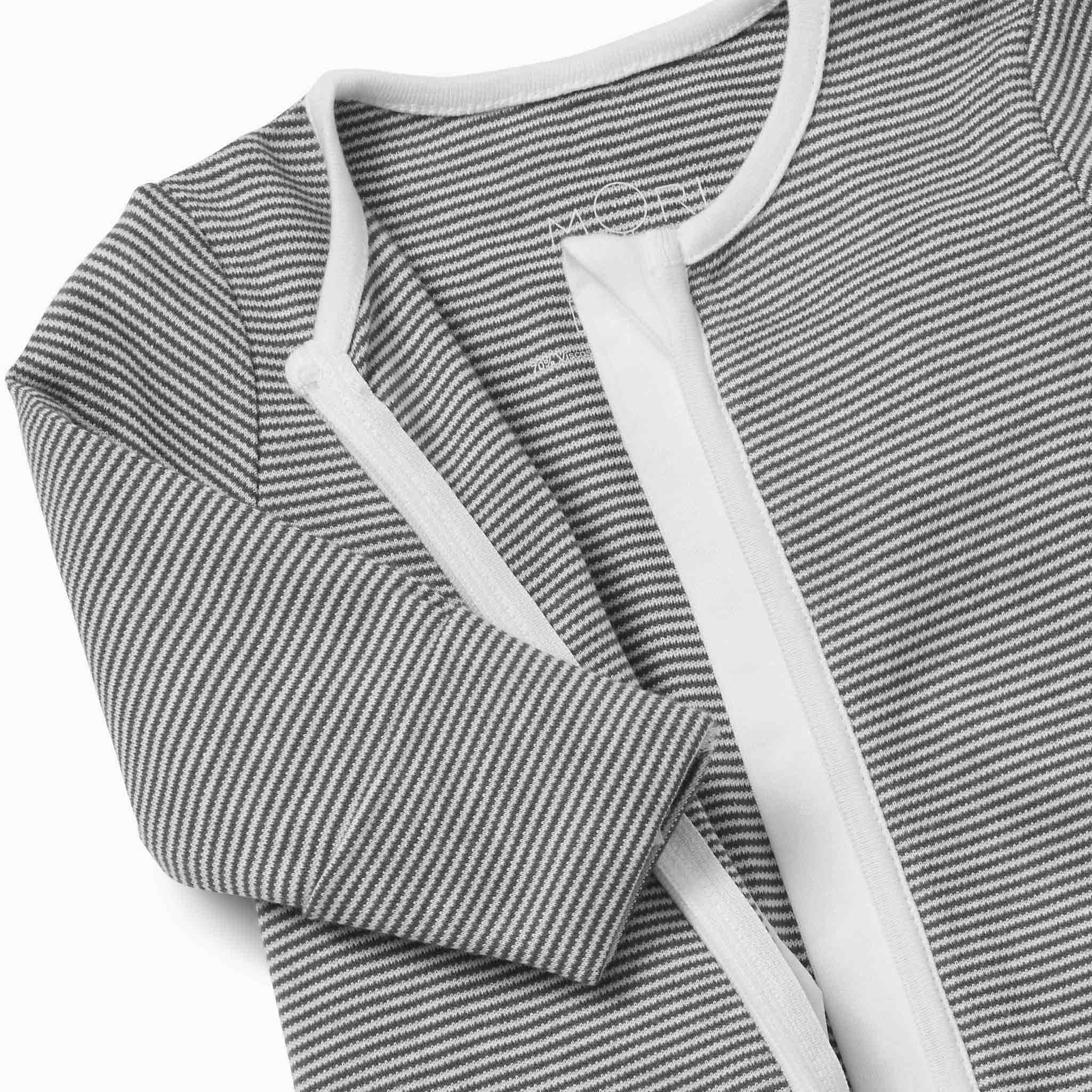 Stripey Zip-Up Sleepsuit 4 Pack - Image 3