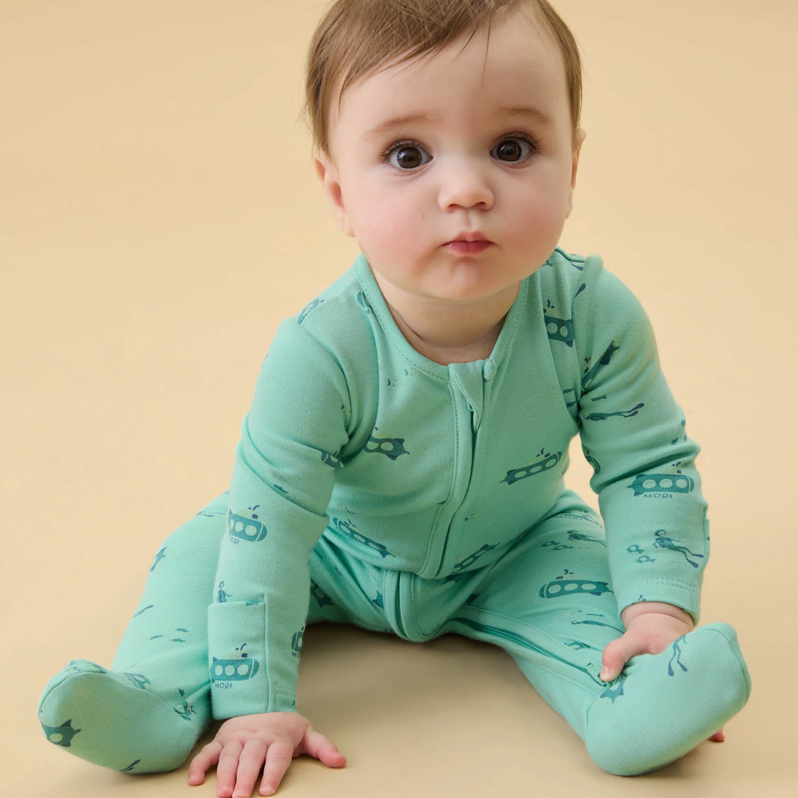Submarine Sleep & Ocean Dreams Clever Zip Sleepsuit 2 Pack - Image 2