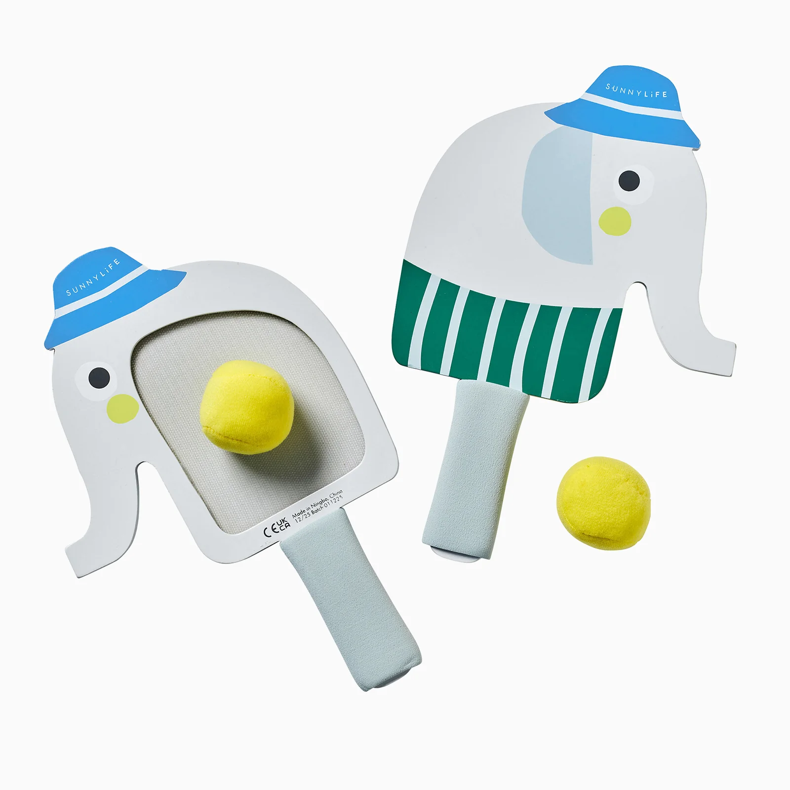 Sunnylife Kids Velcro Beach Bats - Eli Elephant - Image 2