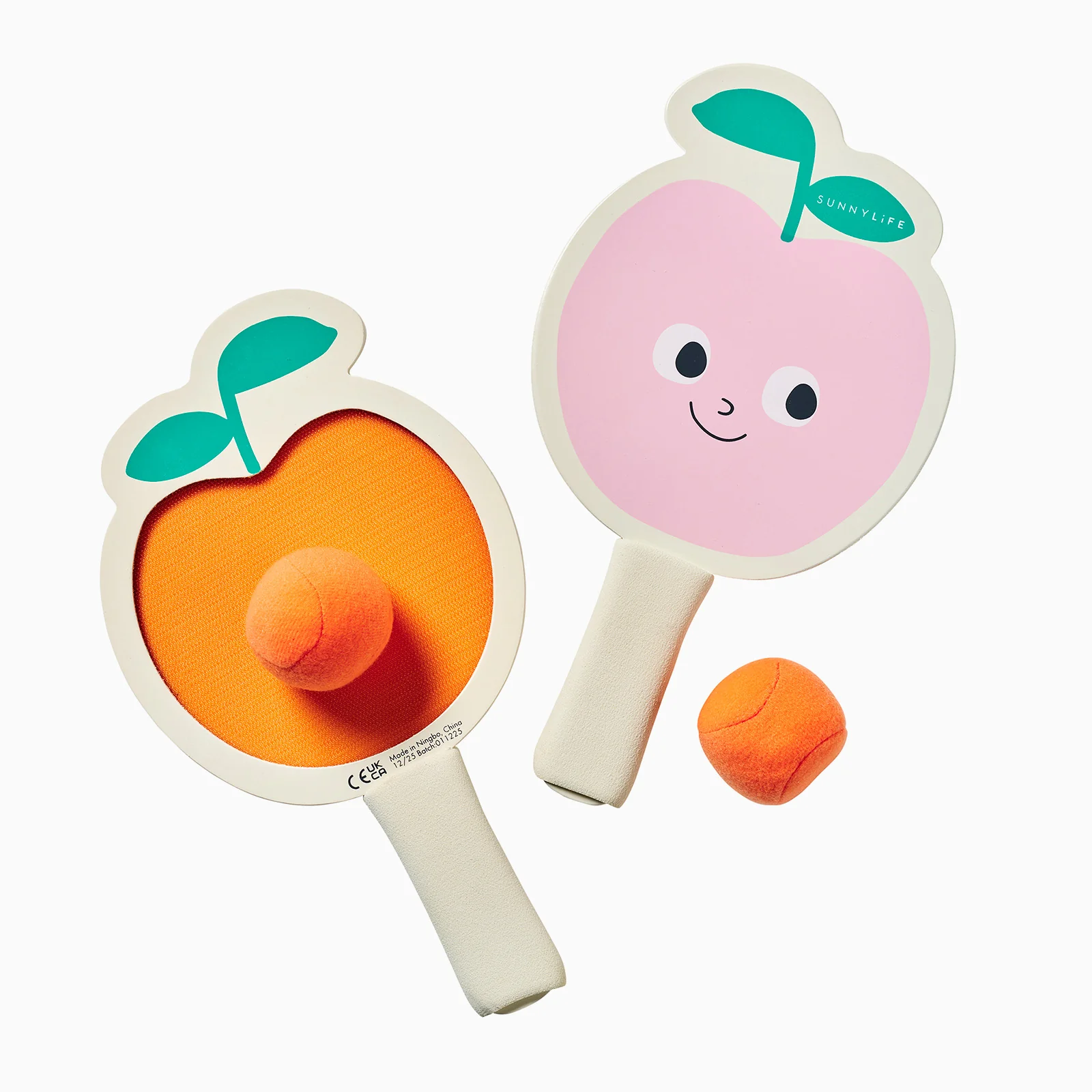 Sunnylife Kids Velcro Beach Bats - Poppy Peach - Image 2