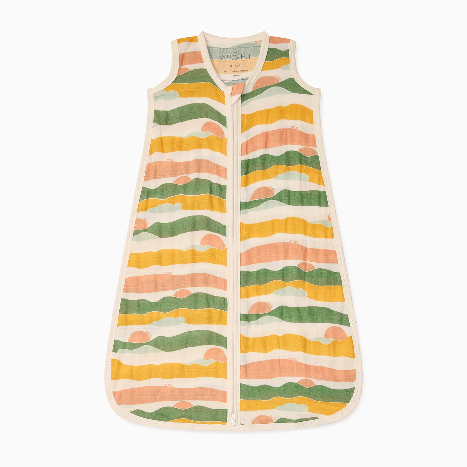 Sunset Muslin Front Opening Summer Sleeping Bag 0.5 TOG