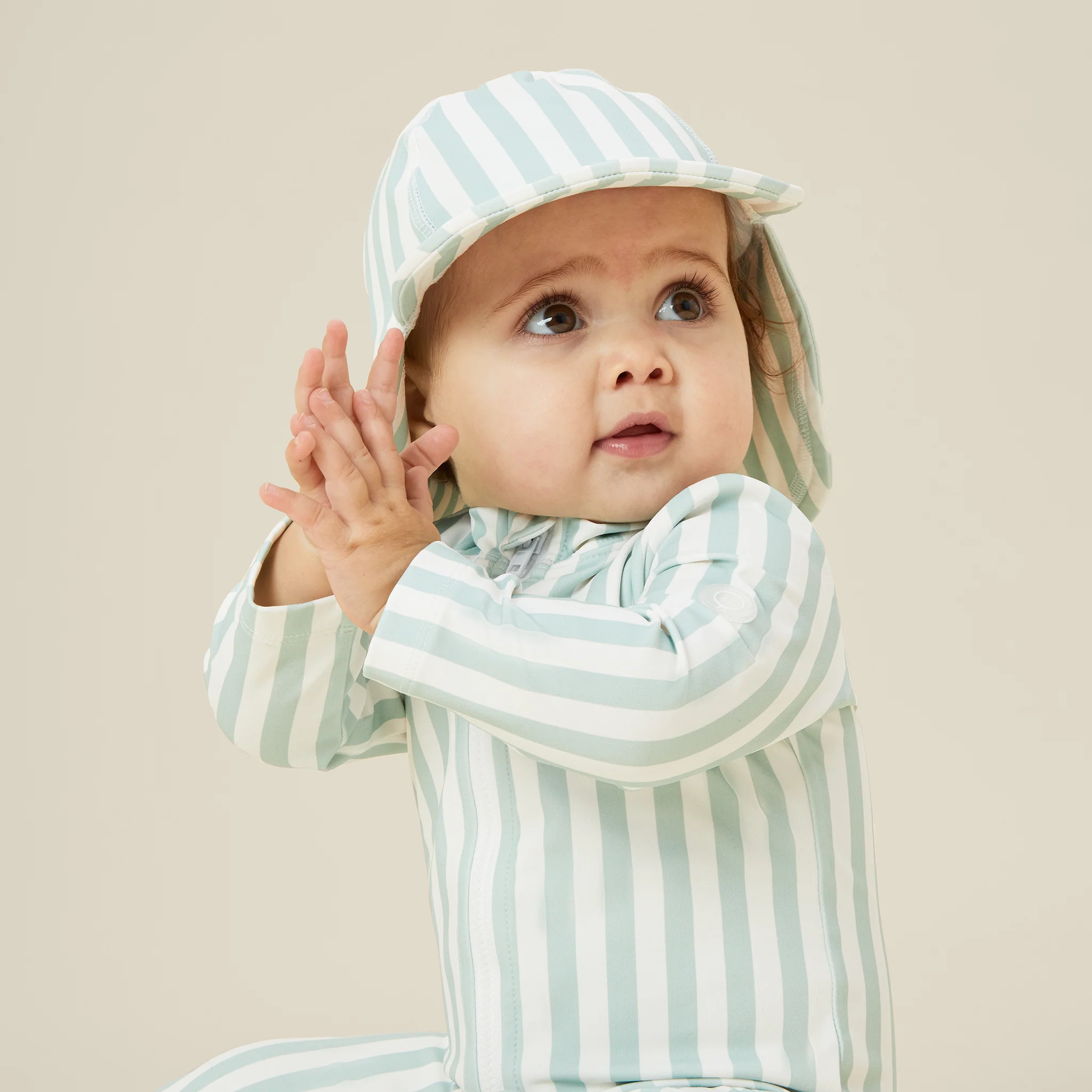 Surf Stripe Sun Safe Suit & Hat - Image 5