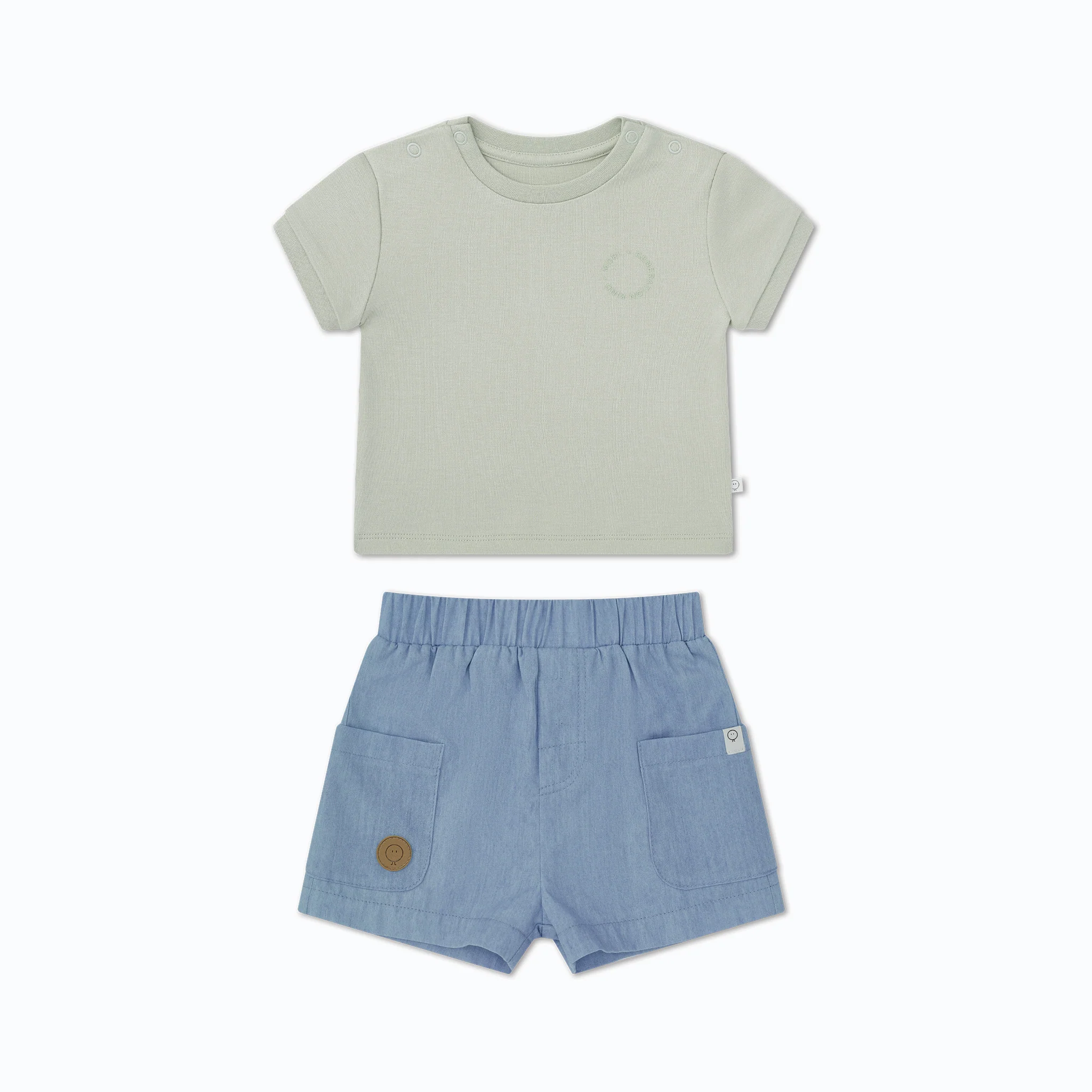 T-Shirt & Organic Chambray Shorts Outfit - Image 2