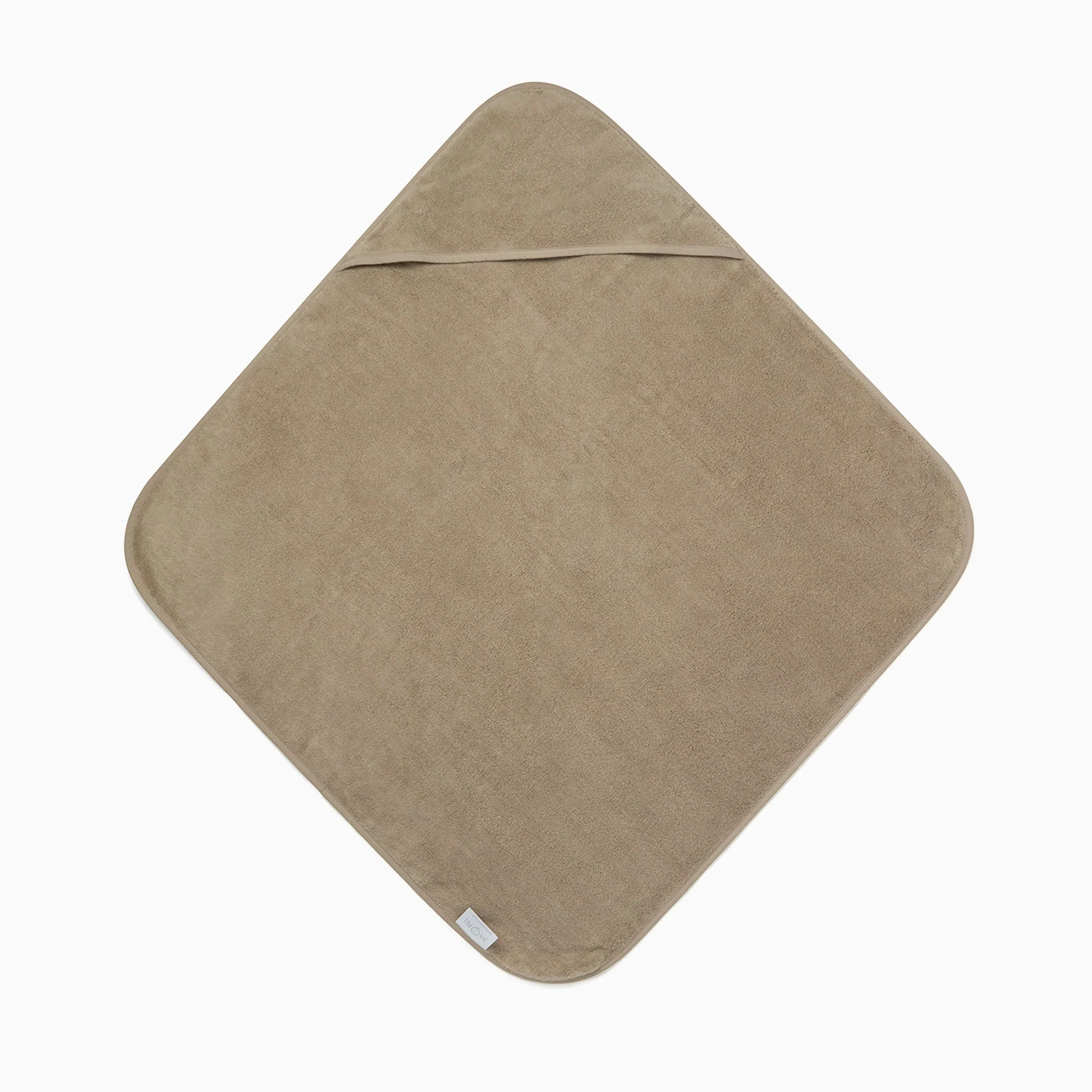 Taupe Hooded Baby Bath Towel - Image 2