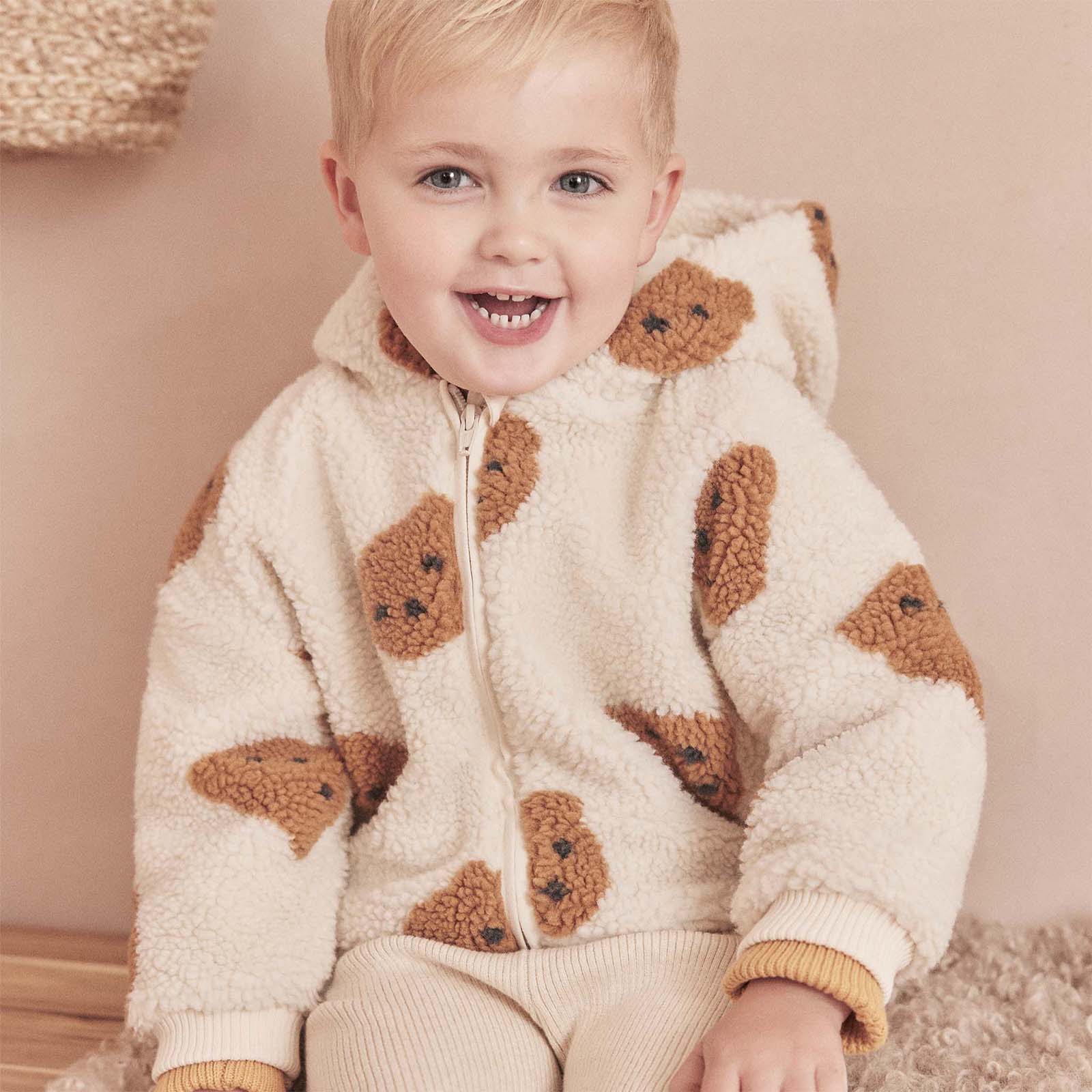 Teddy Bear Jacket & Knitted Leggings Outfit - Image 3