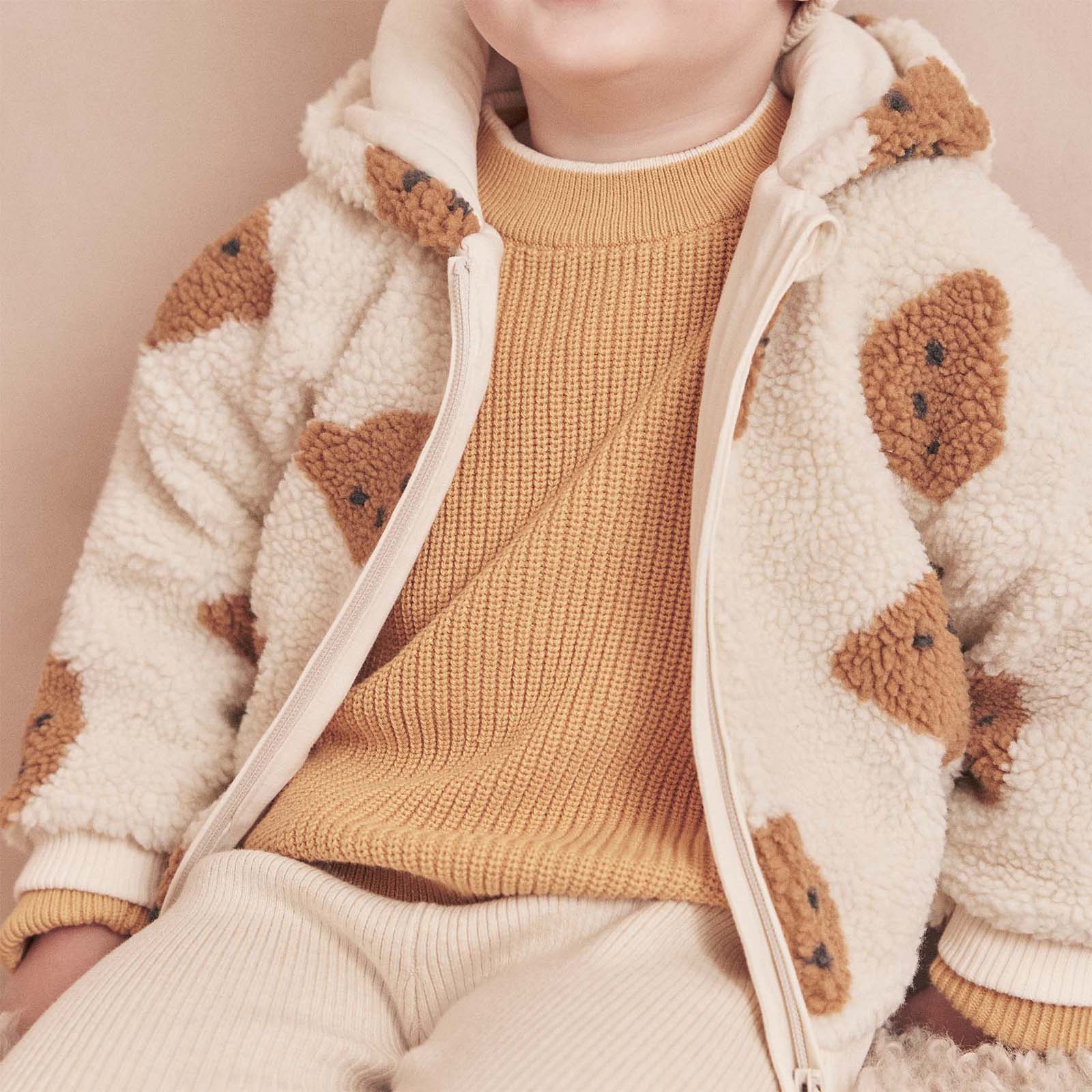 Teddy Bear Jacket & Knitted Leggings Outfit - Image 5