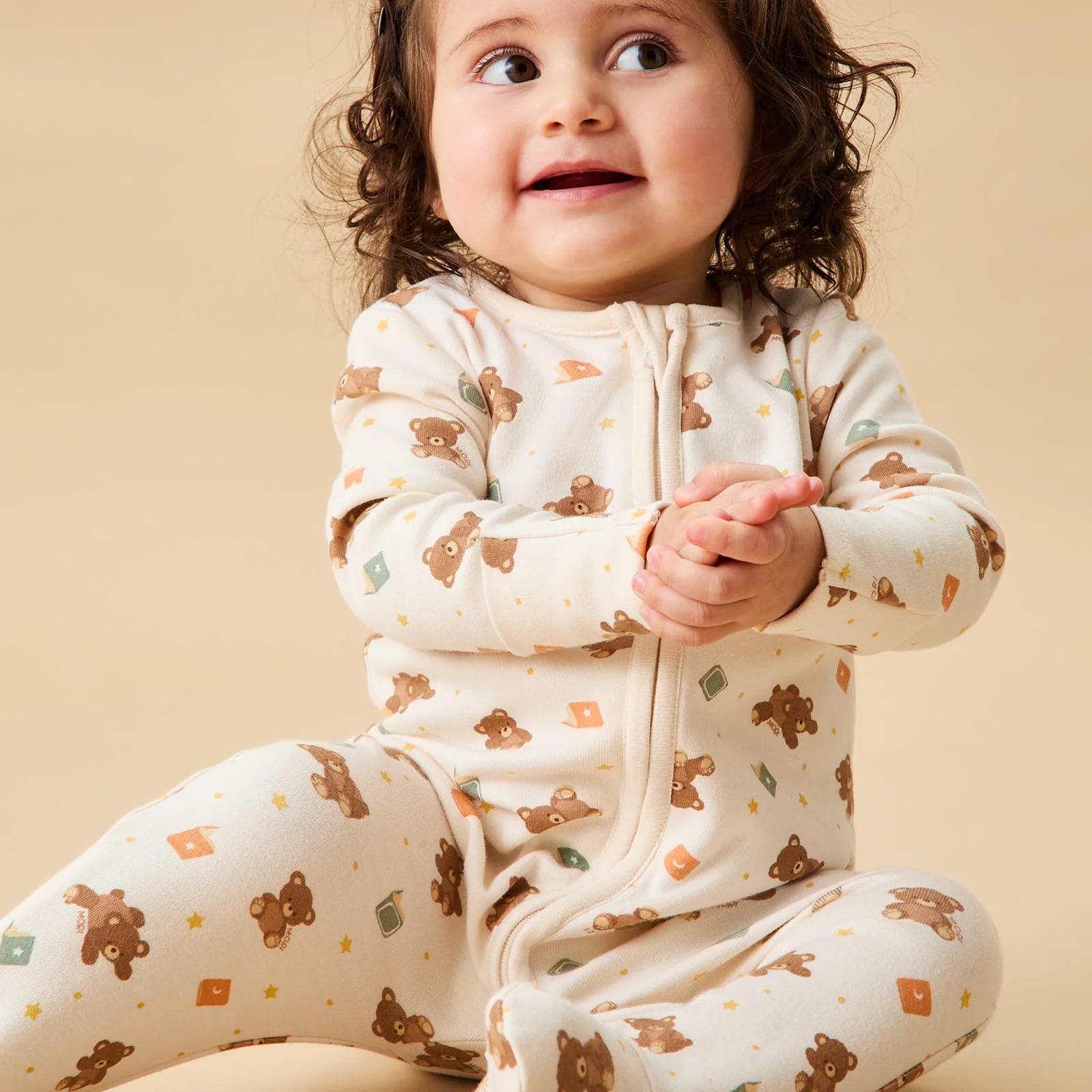 Teddy Bear & Ribbed Clever Zip Sleepsuit 2 Pack - Image 3