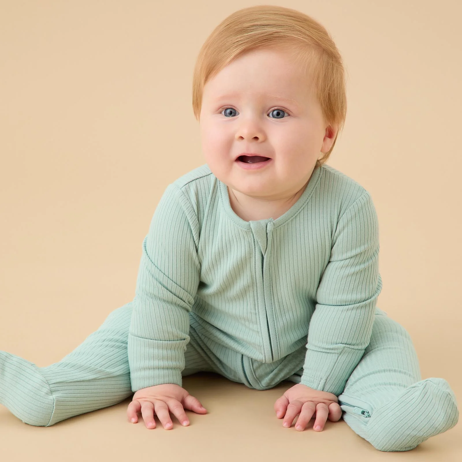 Teddy Bear & Ribbed Clever Zip Sleepsuit 2 Pack - Image 4