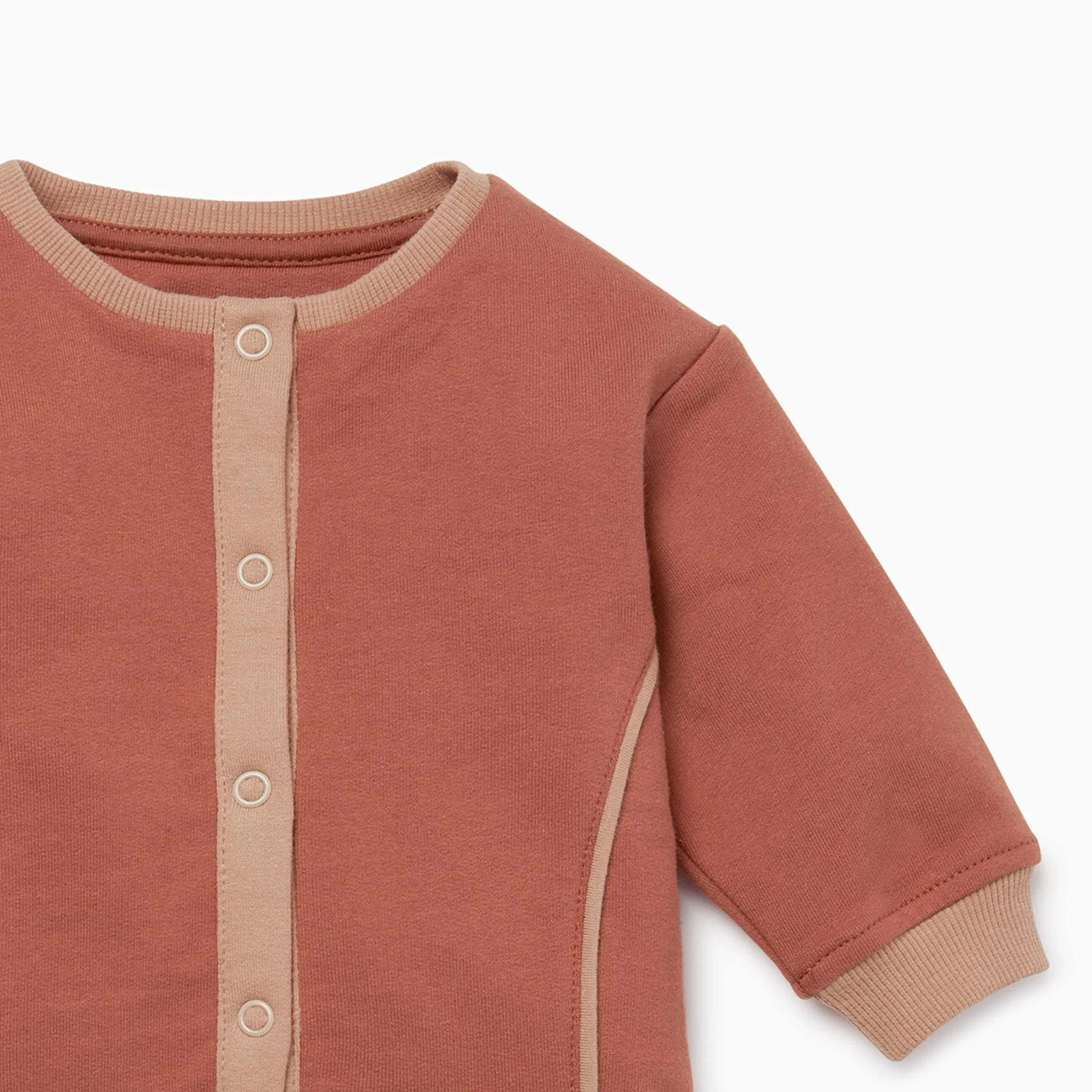 Caramel & Terracotta Dress, Ruffle T-Shirt & Cardigan Day Outfit - Image 6