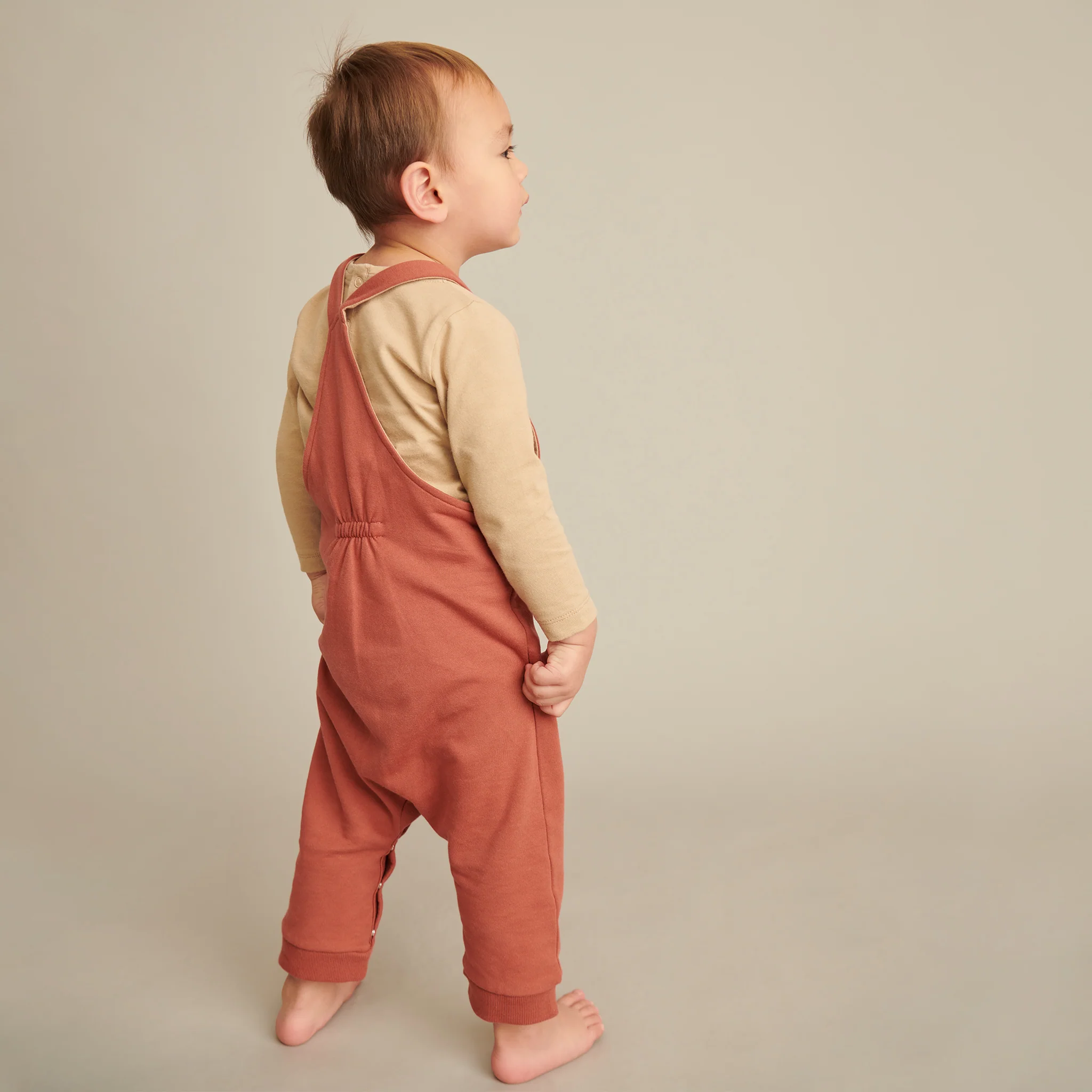 Caramel & Terracotta Dungarees and T-Shirt Set - Image 7
