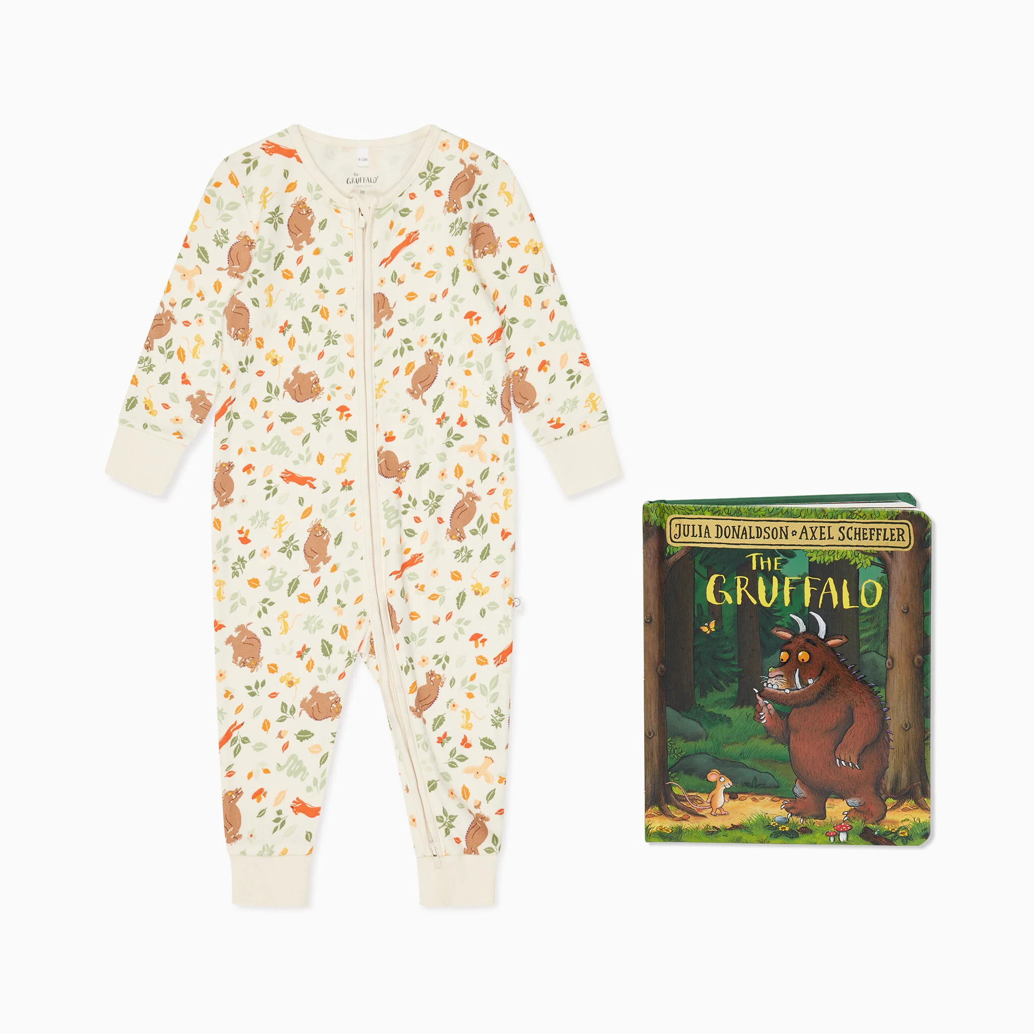 The Gruffalo Woodland Zip-Up Sleepsuit & Book Set - Image 3