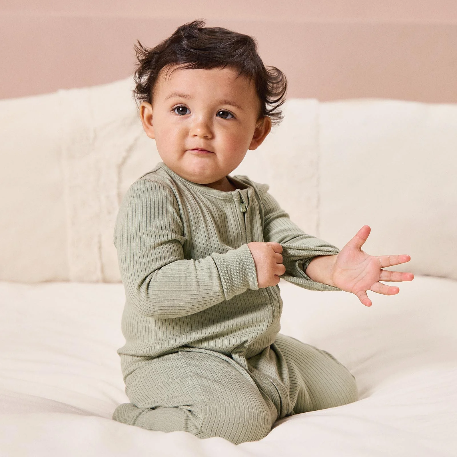 The Very Hungry Caterpillar & Ribbed Clever Zip Sleepsuit 2 Pack - Image 3