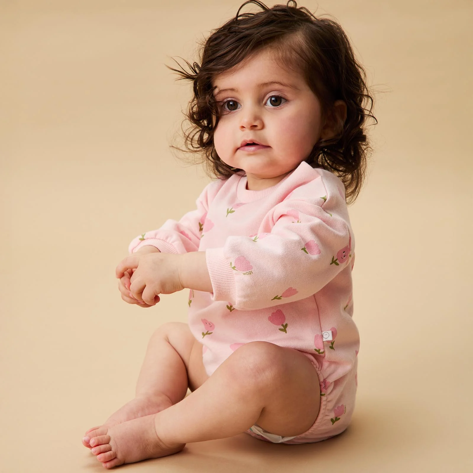 Tiny Tulips Sweatshirt Bodysuit - Image 2
