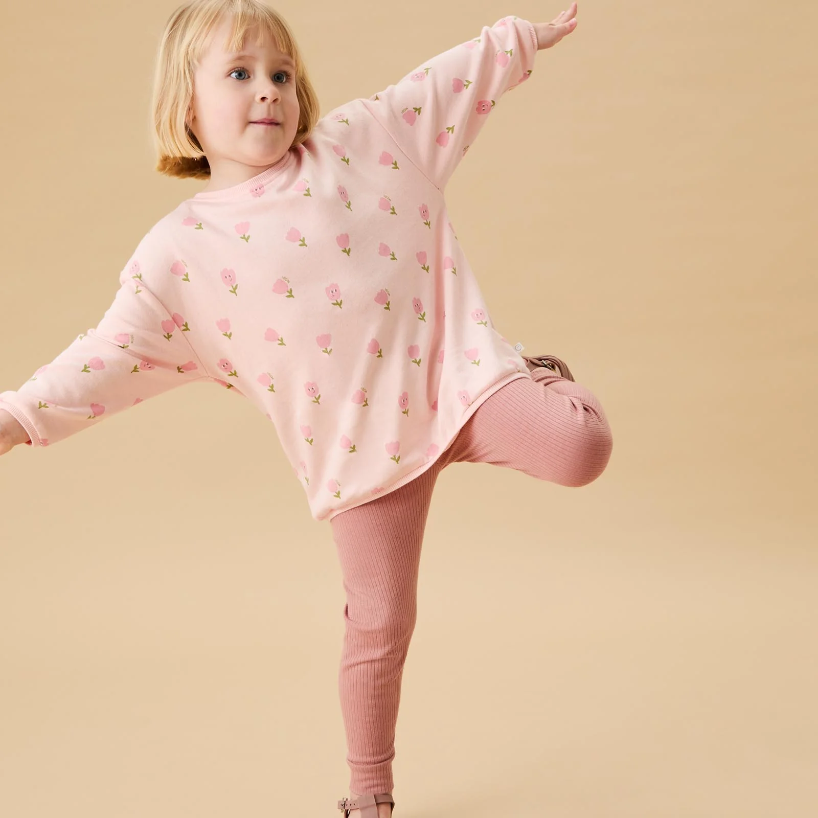 Tiny Tulips Sweatshirt & Leggings Outfit