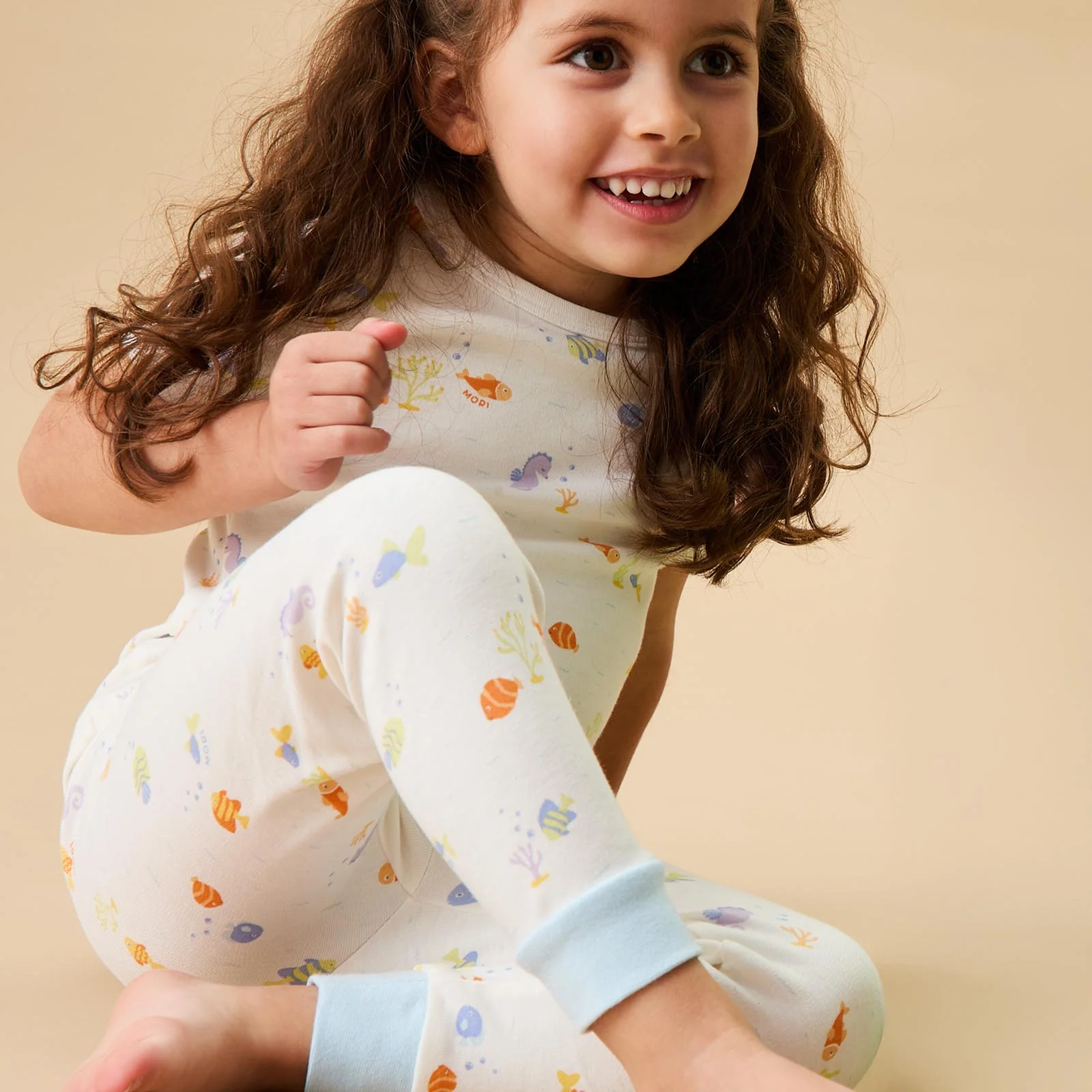 Turtles Ribbed Pyjamas & Little Fish Short Sleeve Pyjamas 2 Pack - Image 3