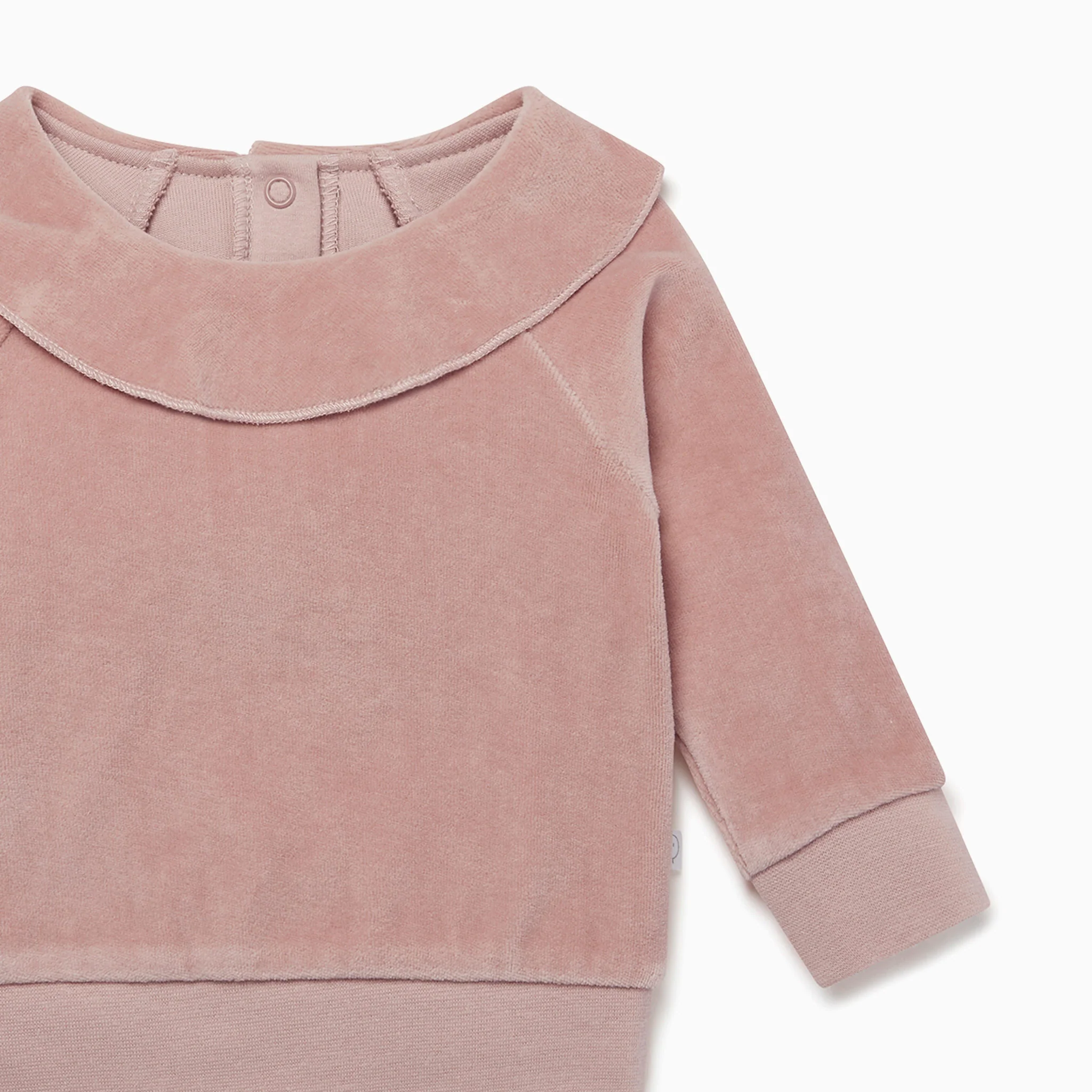 Velour Collar Sweatshirt & Joggers Outfit - Image 2