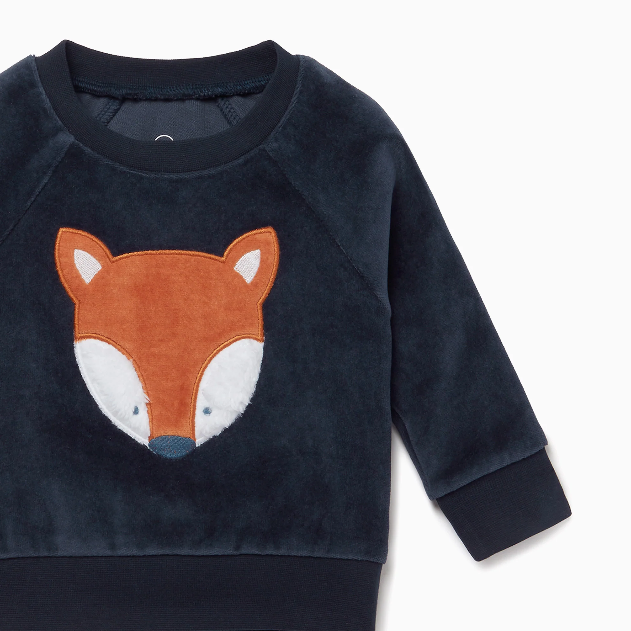 Velour Fox Print Sweatshirt & Joggers Outfit - Image 2