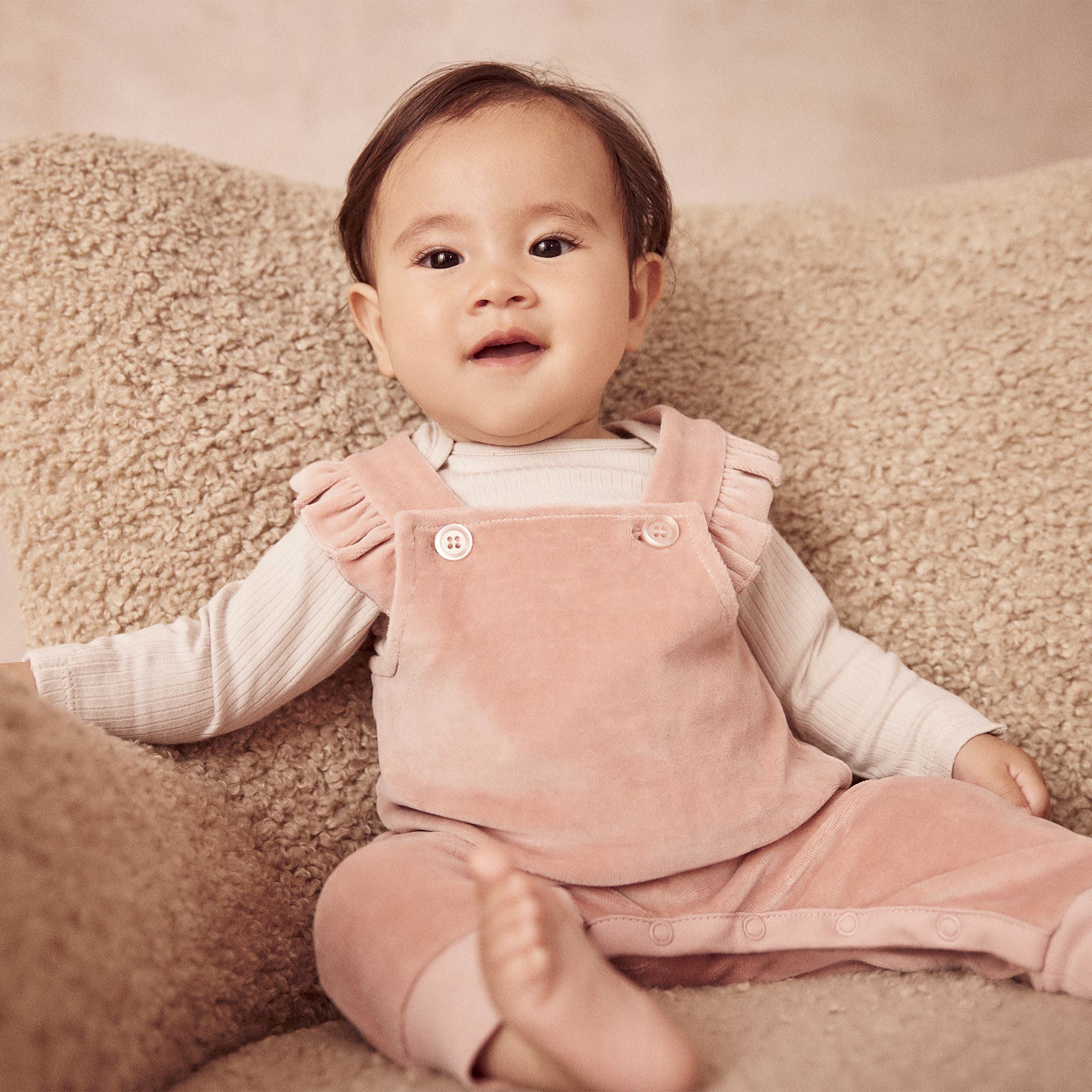 Velour Frill Dungarees - Image 3