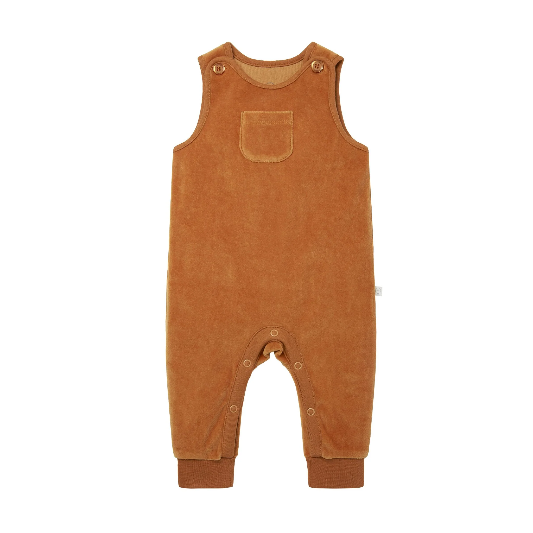Velour Patch Pocket Dungarees - Image 2
