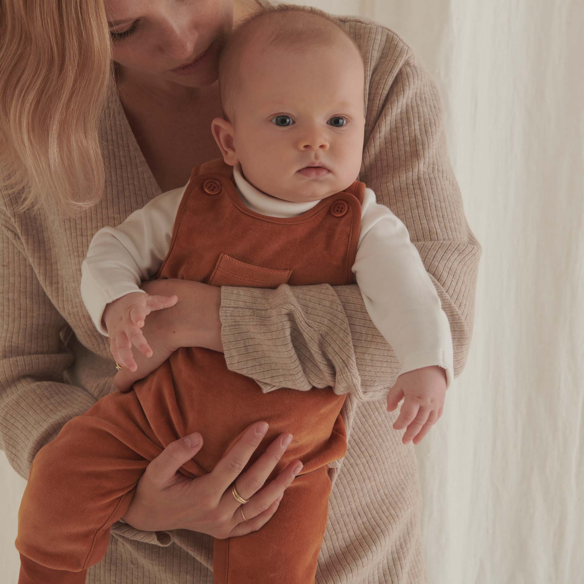 Velour Patch Pocket Dungarees - Image 3