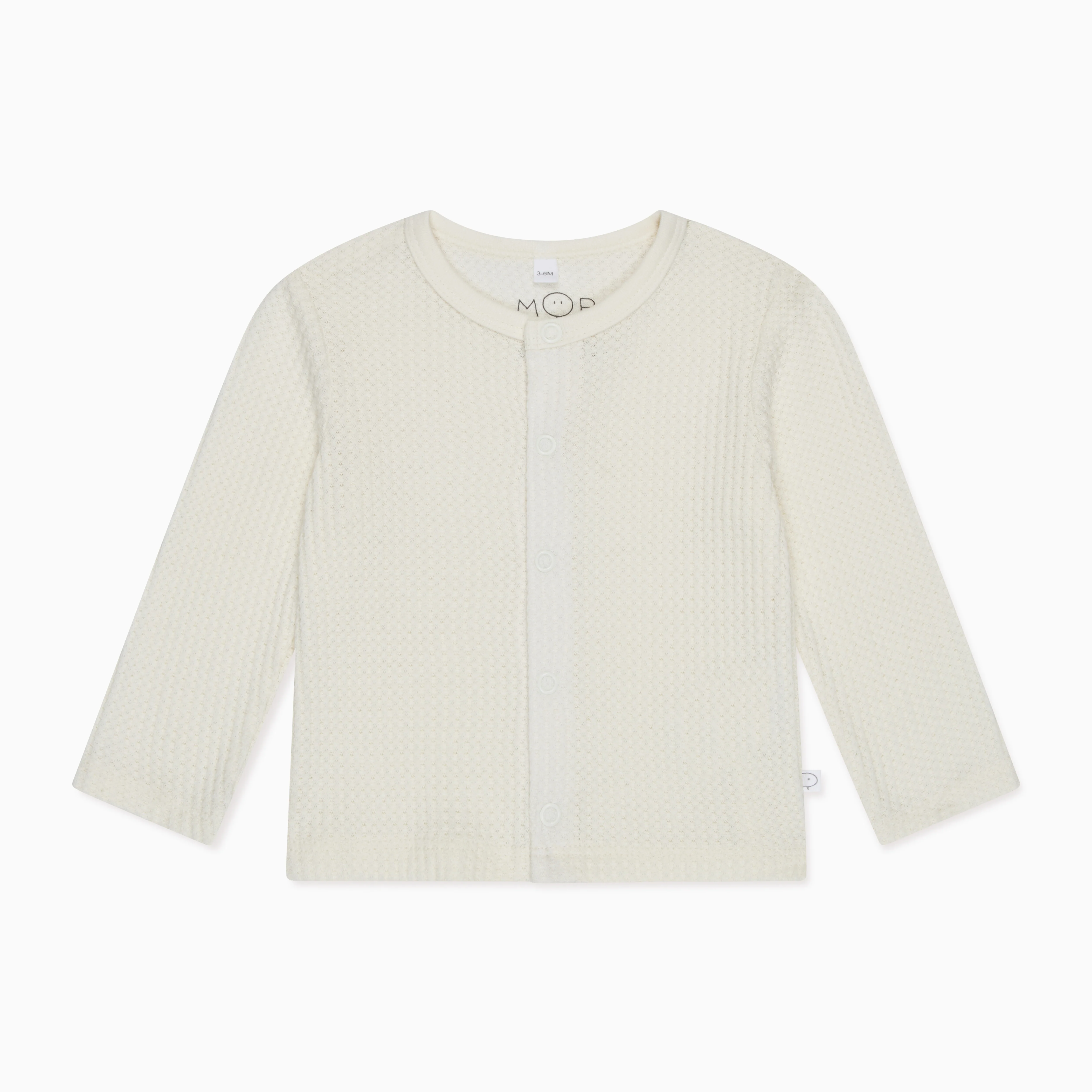 Waffle Cardigan & Footed Leggings Outfit - Image 4