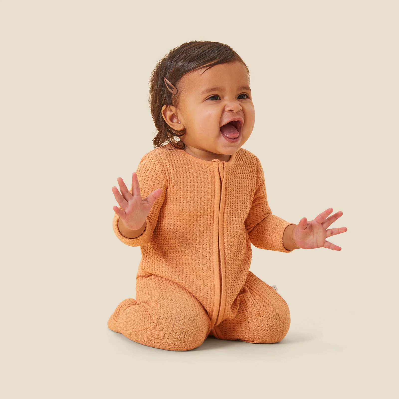 Waffle Clever Zip Sleepsuit - Image 4
