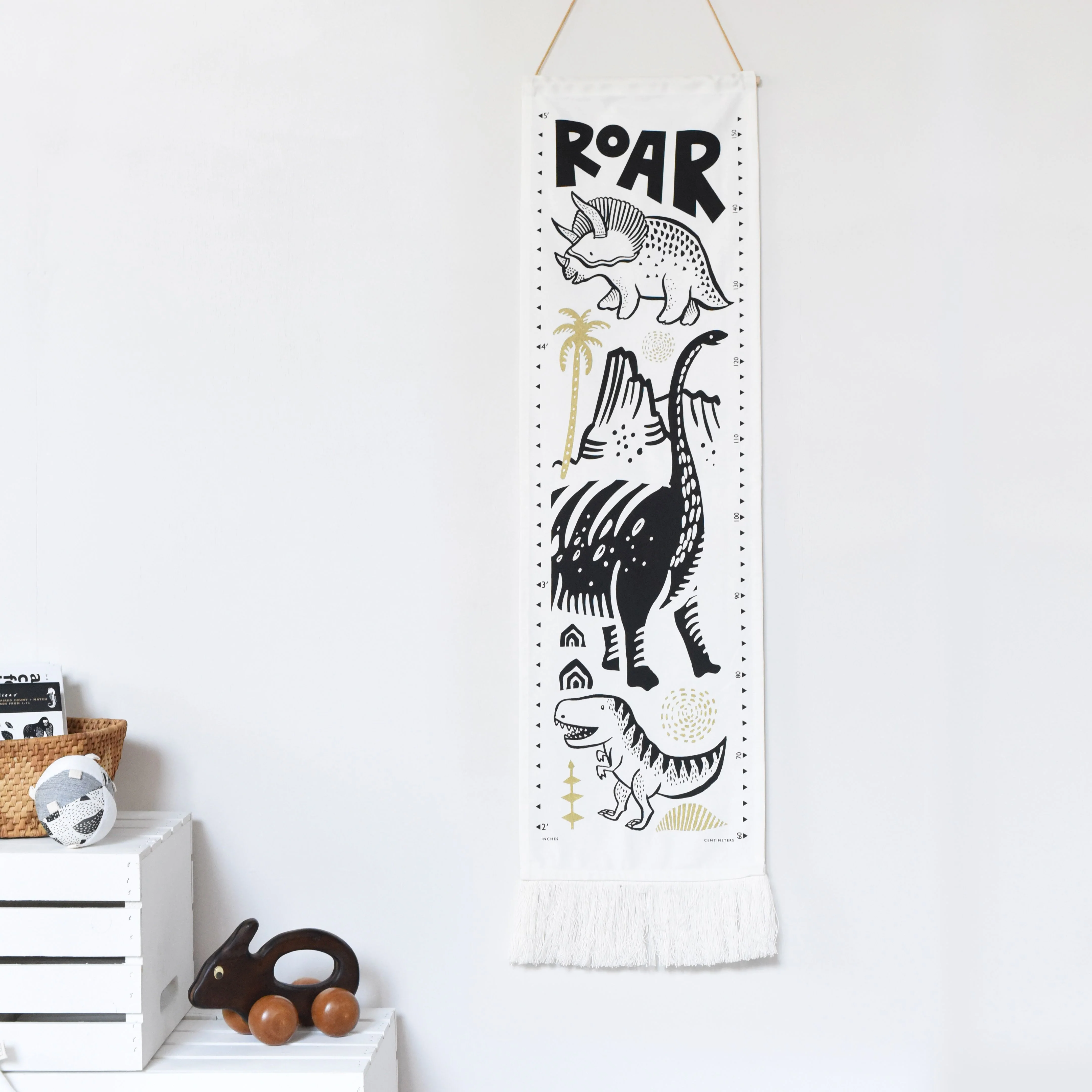 Wee Gallery Dino Canvas Growth Chart - Image 2