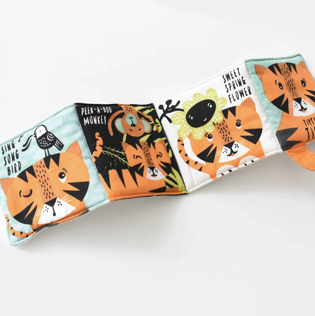 Wee Gallery Tiptoe Tiger Soft Cloth Book - Image 4