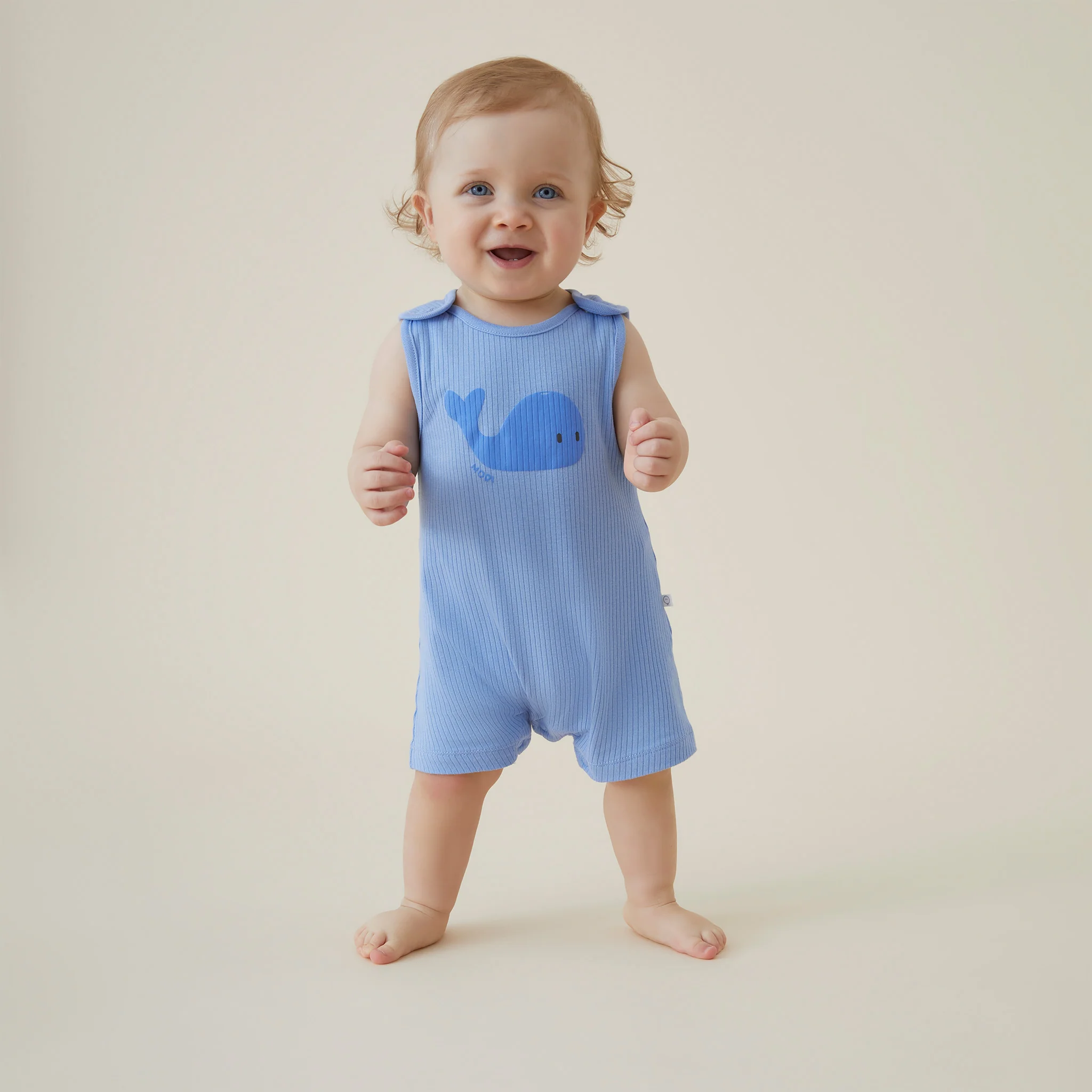 Whale Ribbed Beach Romper - Image 2