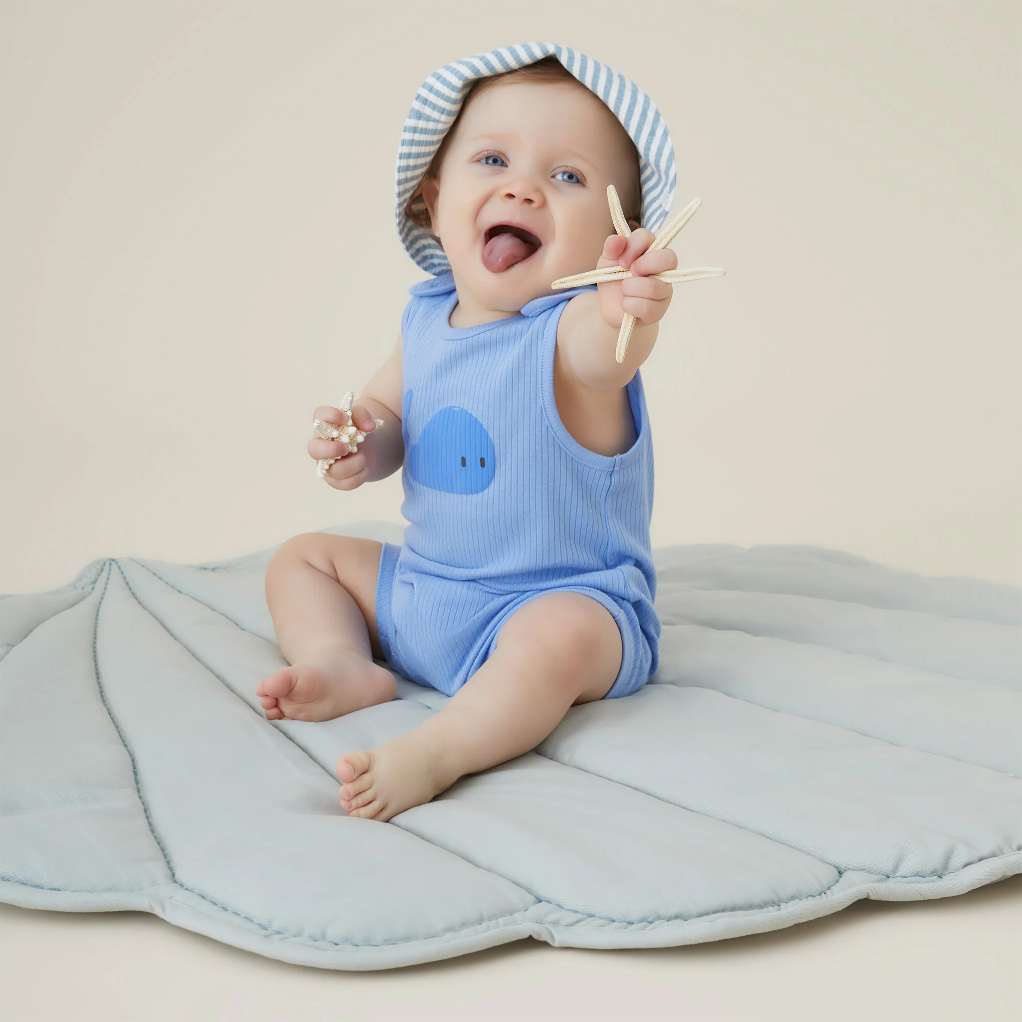Whale Ribbed Beach Romper - Image 8