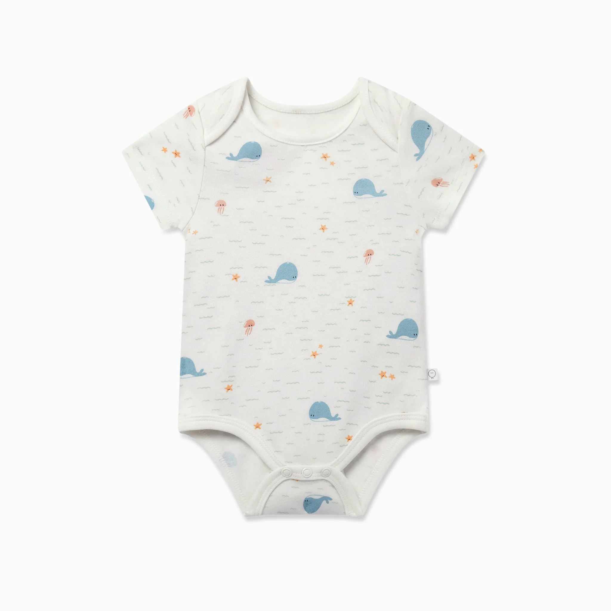 Whale Short Sleeve Bodysuit 4 Pack - Image 2