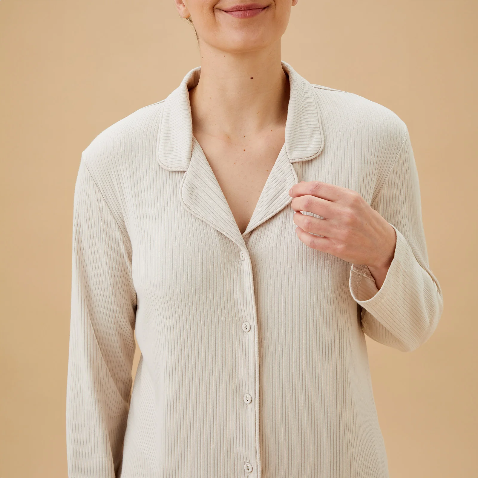 Women's Ribbed Collared Pyjamas - Image 10